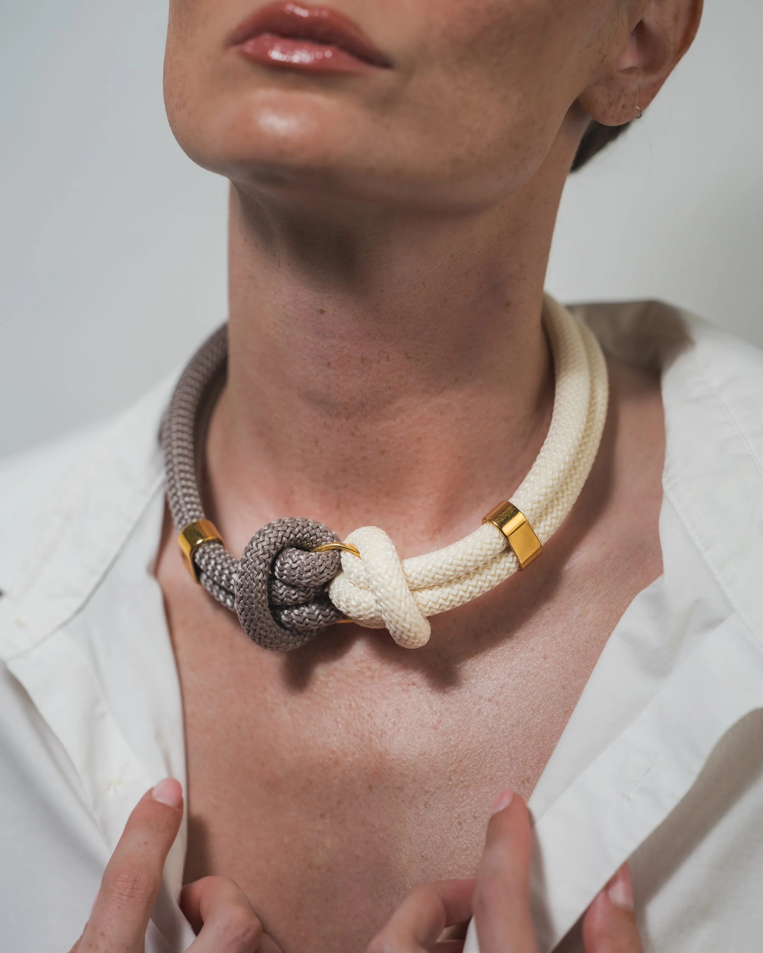 Isla handmade rope statement necklace by Daydream Weaver