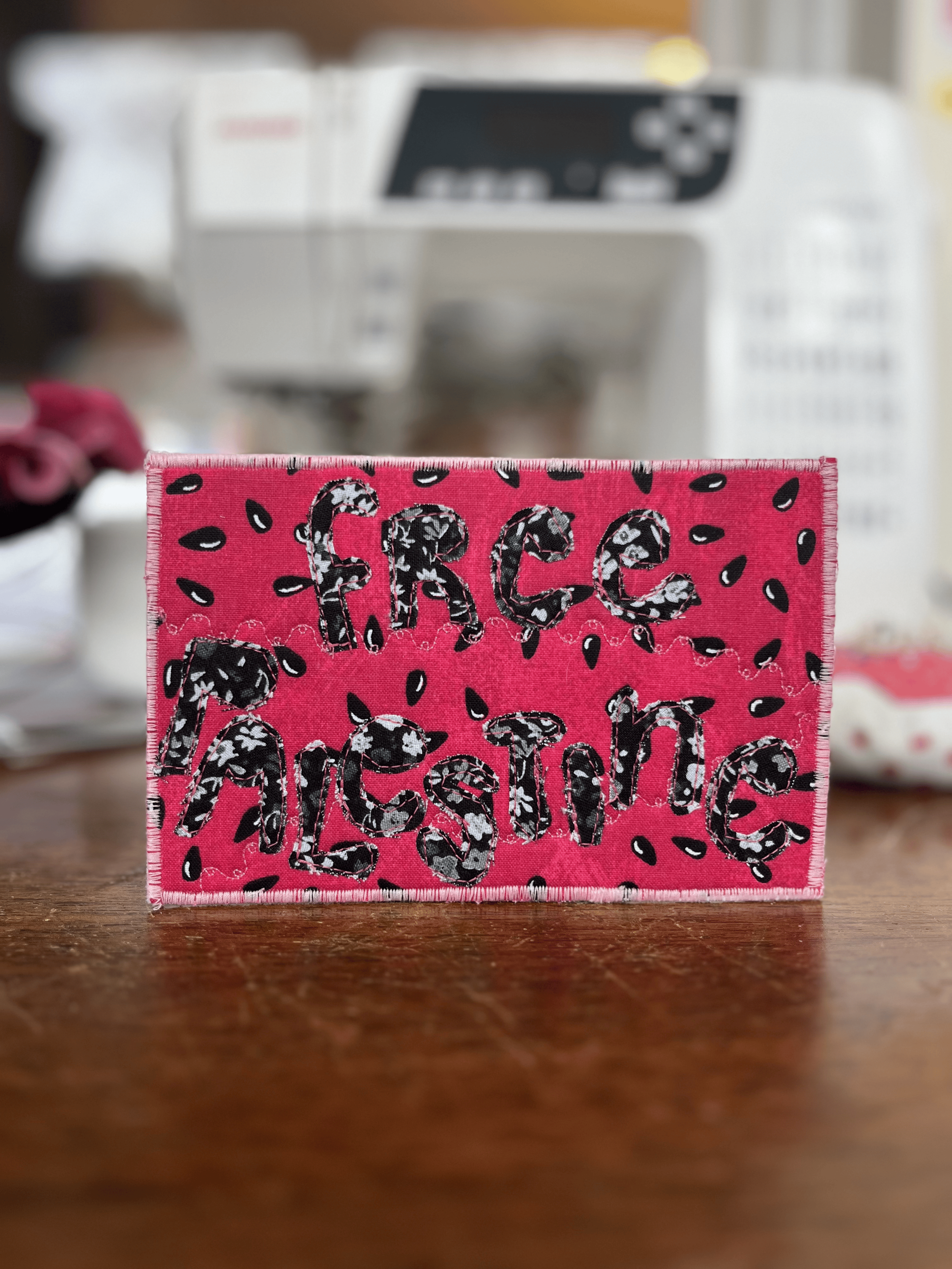 "Free Palestine" Quilted Postcard