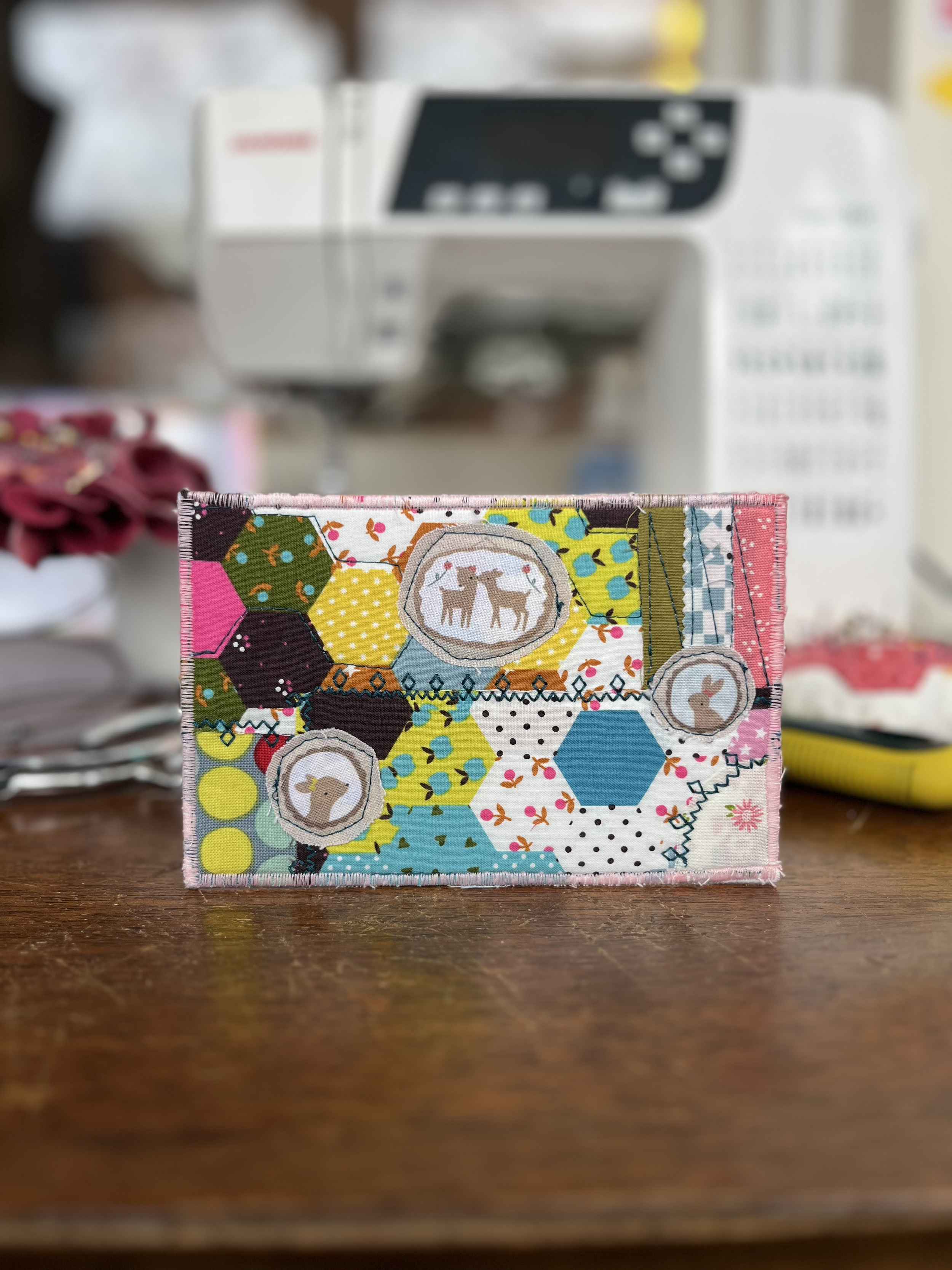 Crit Kisses Quilted Postcard