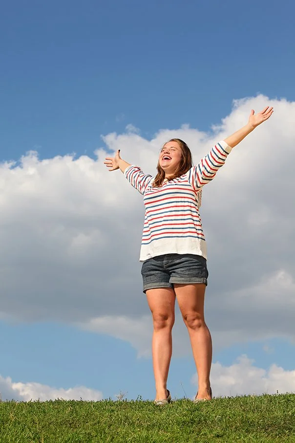 NovaFit telehealth teen girl smiling to the sky