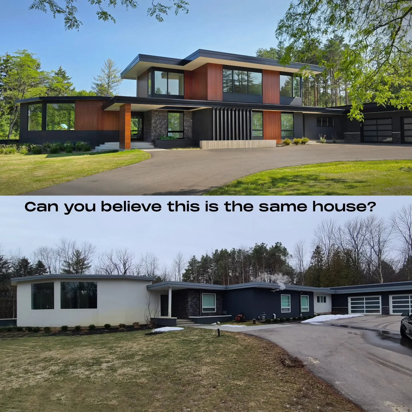 This mid-century ranch had several prior additions that felt incohesive and left the structure searching for character.  The primary goal was to add a second floor that would be the kids&rsquo; zone, with 3 large bedrooms and a play space. &nbsp; Com