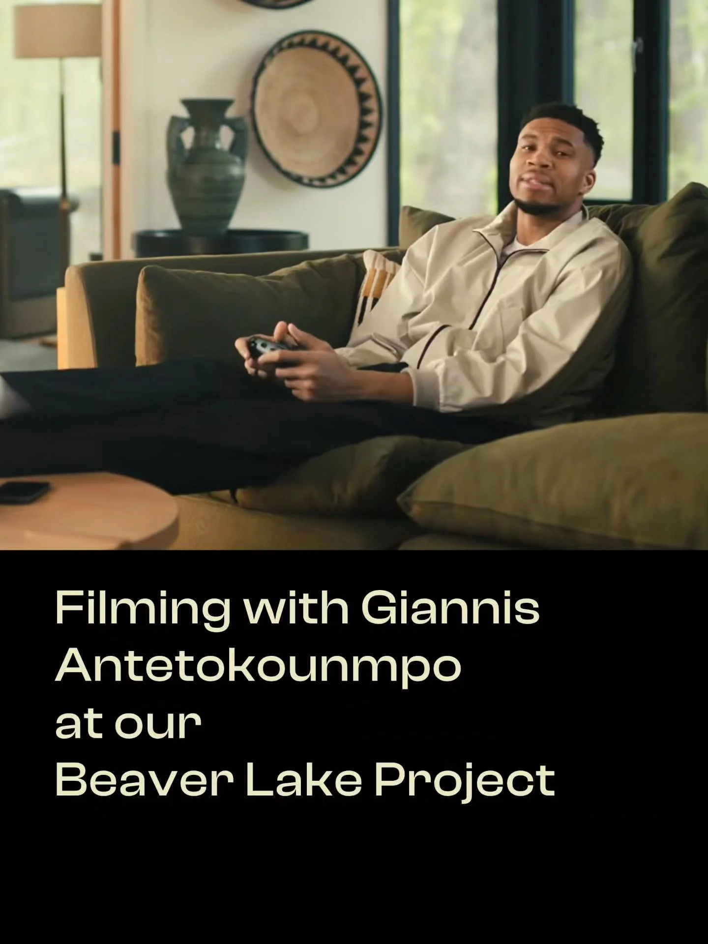 We are so excited to be sharing this news:
A film crew of 70 people shot footage at our custom home project on Beaver Lake, WI, over 2 days for an ad for @kalshi featuring Giannis Antetokounmpo @giannis_an34 of the Milwaukee Bucks.

The entire stre