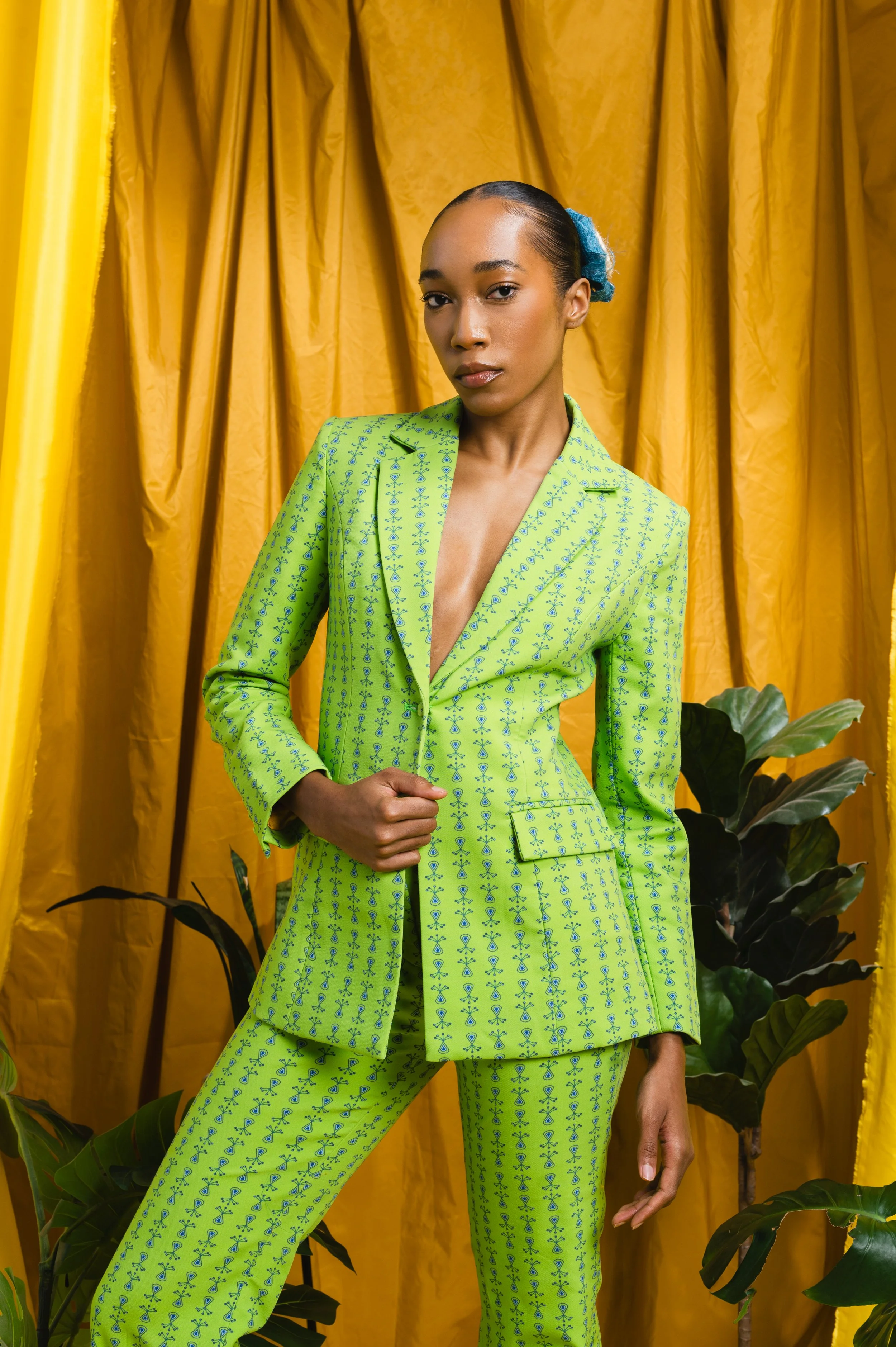 "EXCELLENCE" Printed Blazer