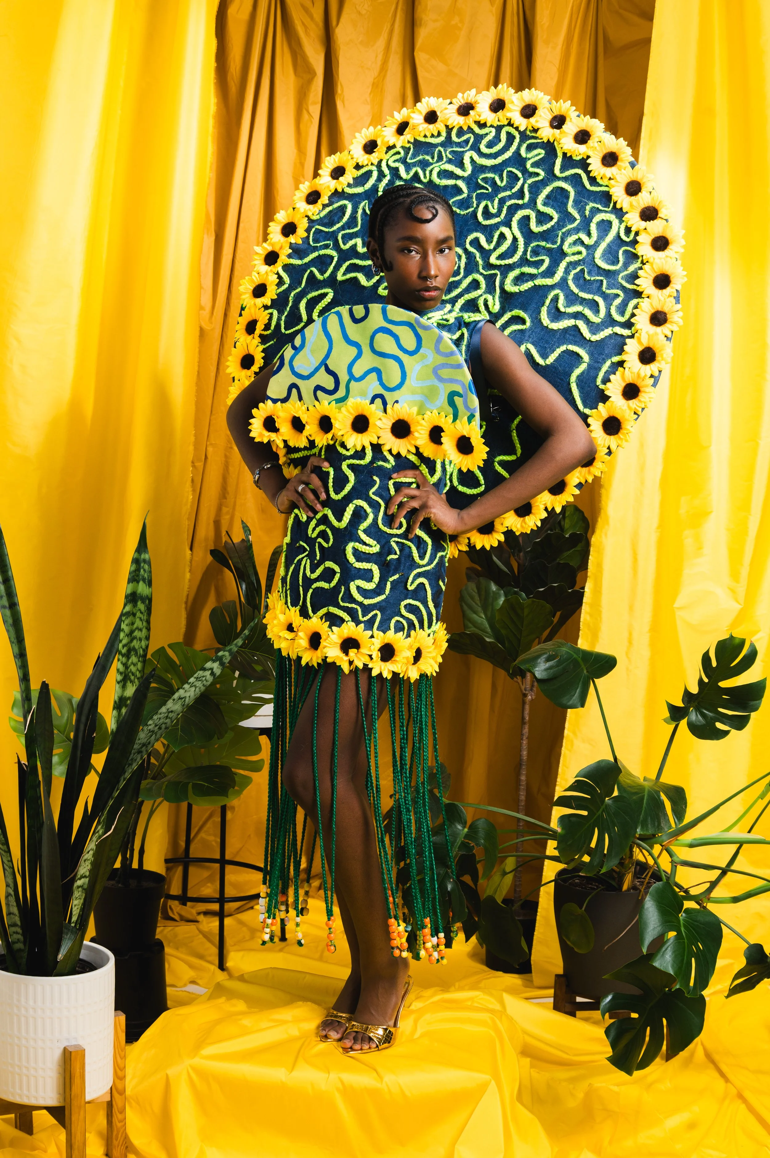 "OVERFLOWING GRACE" Mini Dress & Sculptural Backpack