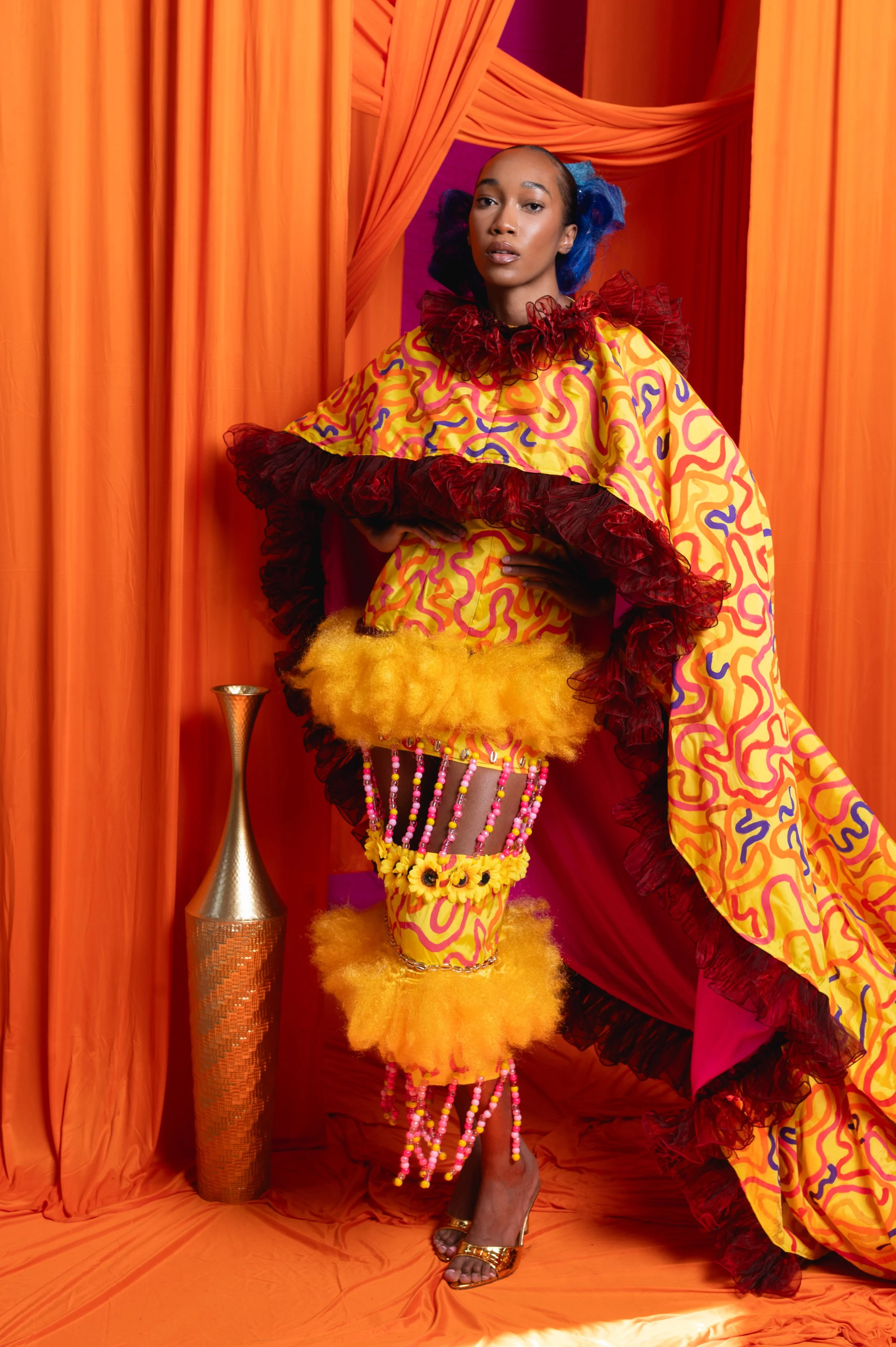 "The Empress" Capelet Gown