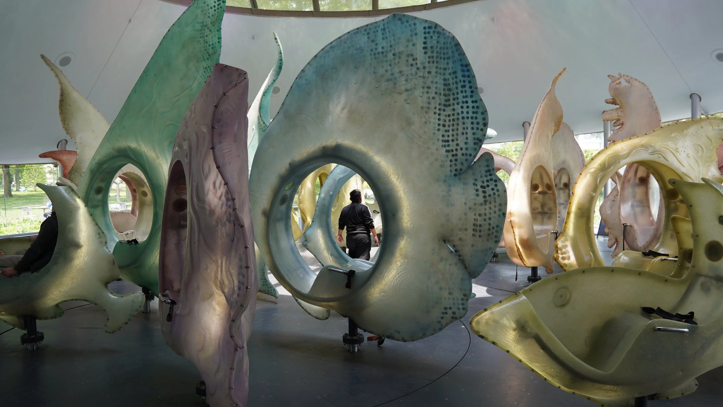 Fish Man Battery Park Carousel NYC 