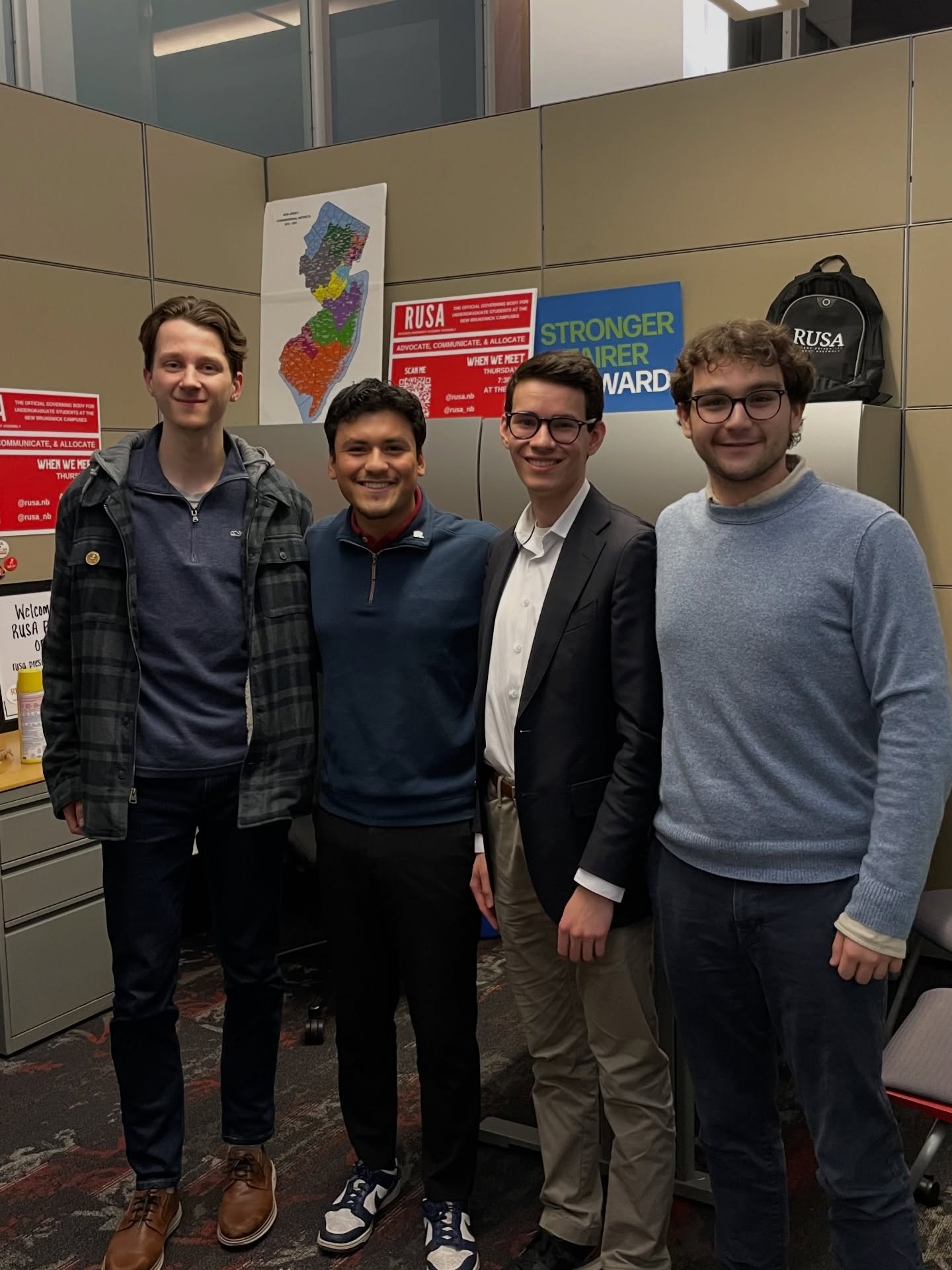 I recently had the pleasure of meeting with Michael, Justin, and Sebastian from the Steven Institute of Technology Student Government Association, whom made the trip down from Hoboken to New Brunswick to discuss how our governing bodies, alongside ot