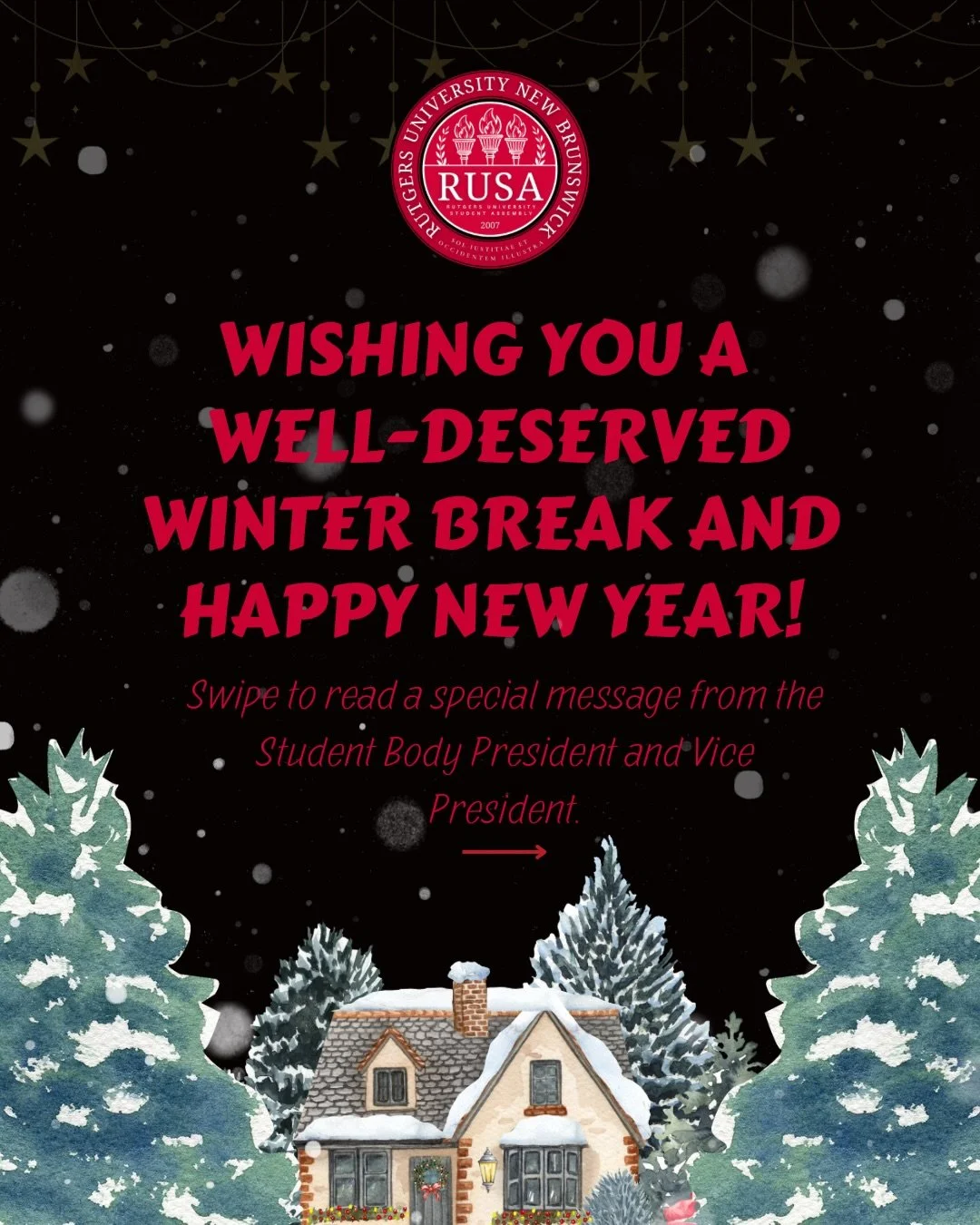 We wish you a well-deserved winter break and Happy New Year!!

Swipe to read a special message from the Student Body President and Vice-President!!

Thank you all for your continuous engagement, trust, and dedication to our undergraduate community. O