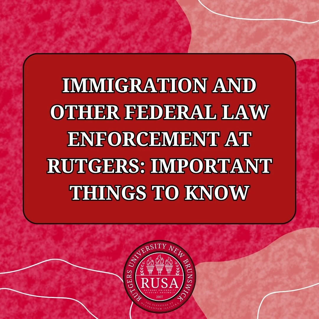 Take a moment to look over these important things to know regarding immigration and federal law enforcement at Rutgers. To learn more or to find the right resources, go to www.rutgers.edu/about/campus-safety#ice, which is also linked in our Linktree!
