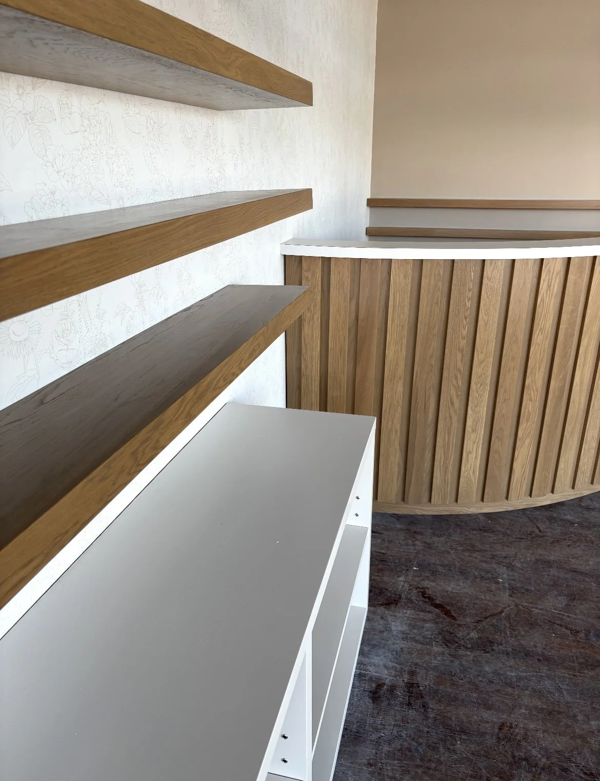 Custom Shelves and Front Entrance