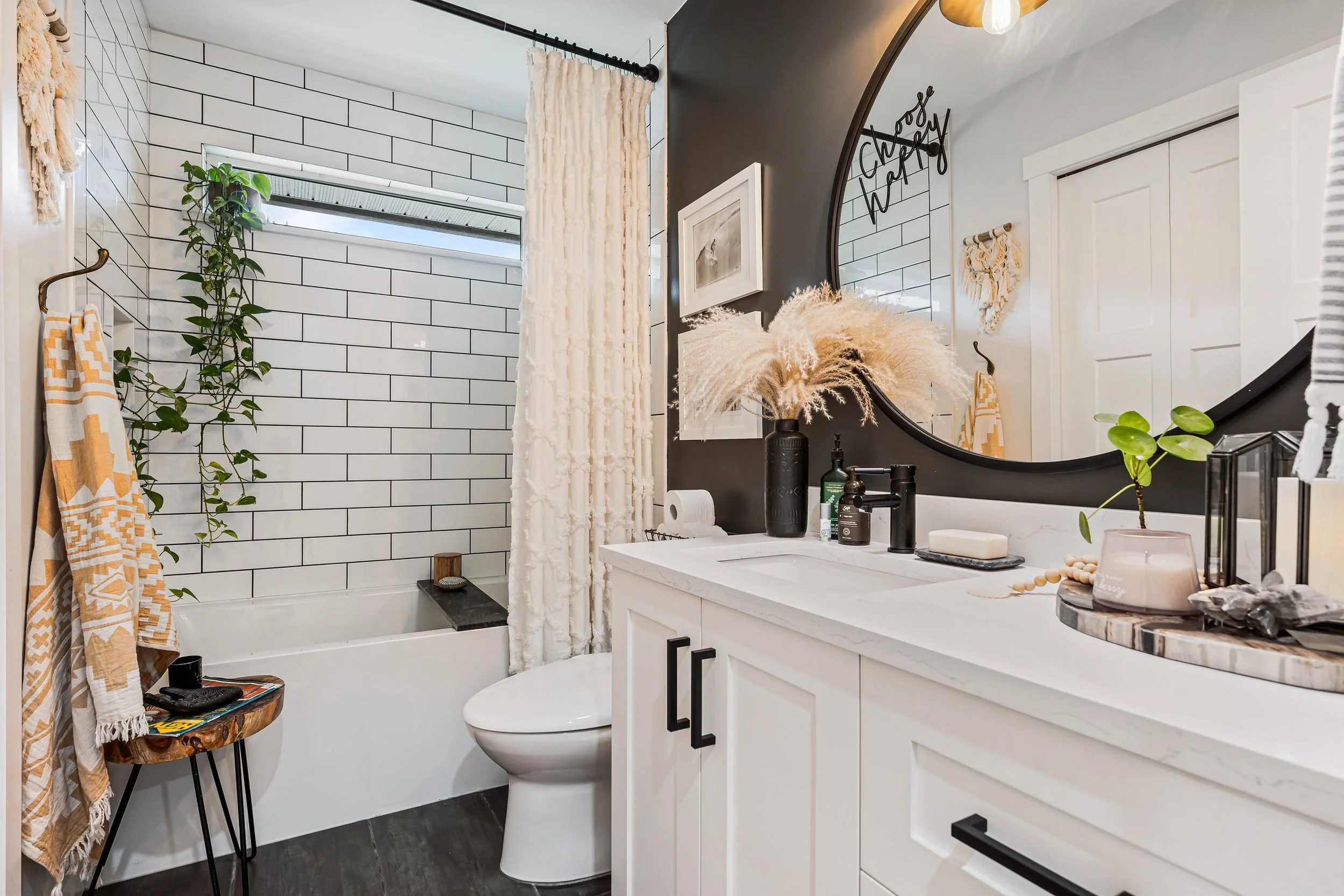 Custom built-in bathroom cabinets and millwork