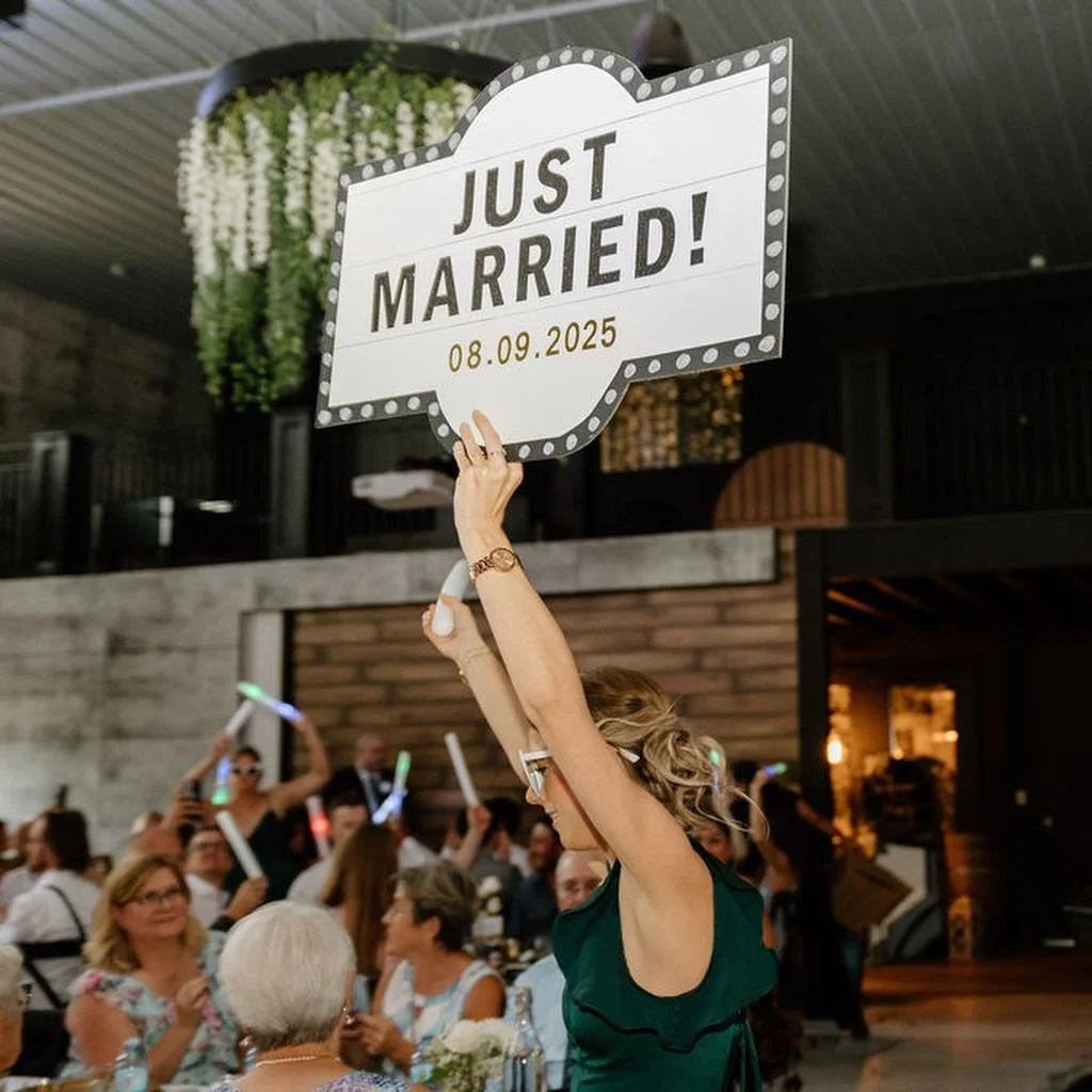 One of the most iconic Grand Entrances we&rsquo;ve ever seen:

From the signs to the cutout faces, this group knocked it out of the park for their grand entrance - even getting all the guests involved with getting their hands in the air! 

We love to