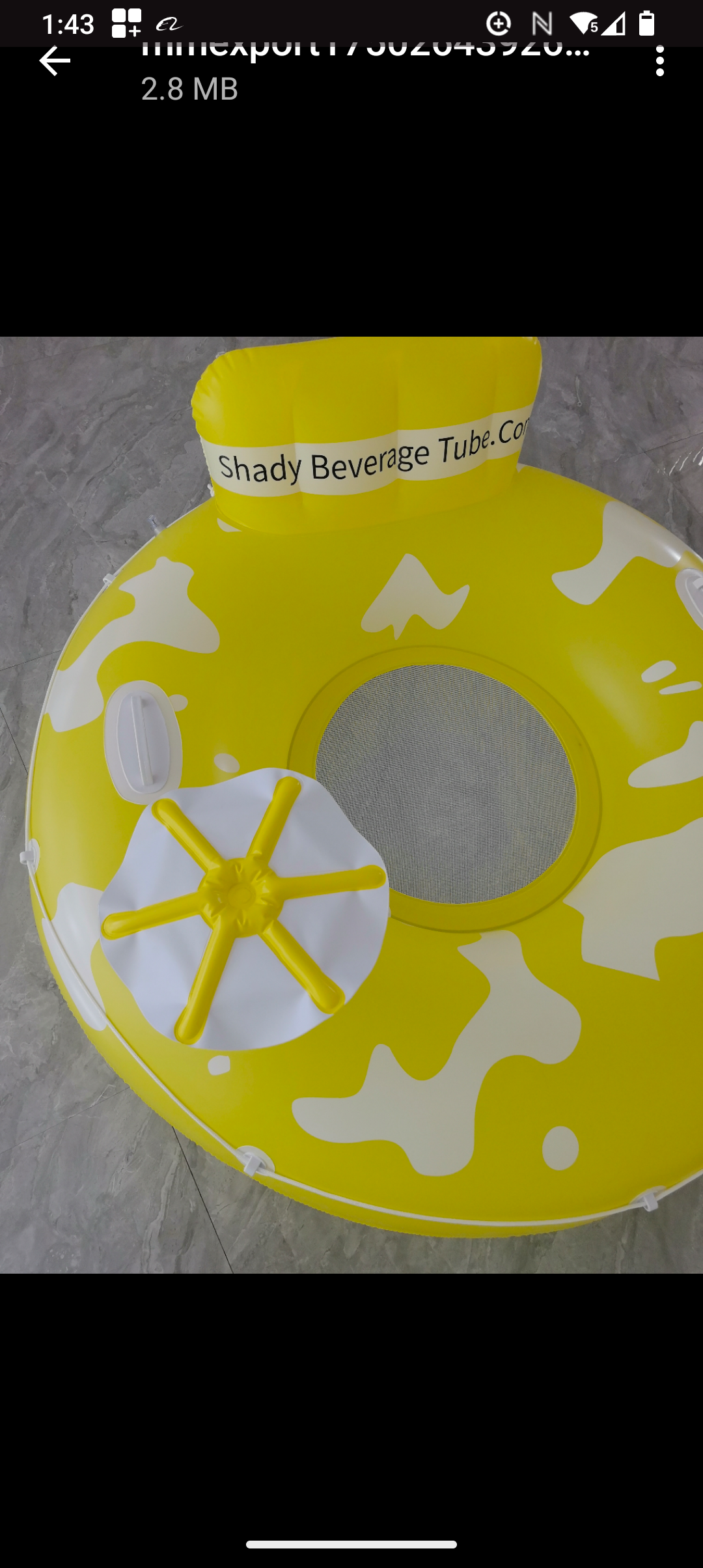 Shady Beverage Tube Yellow