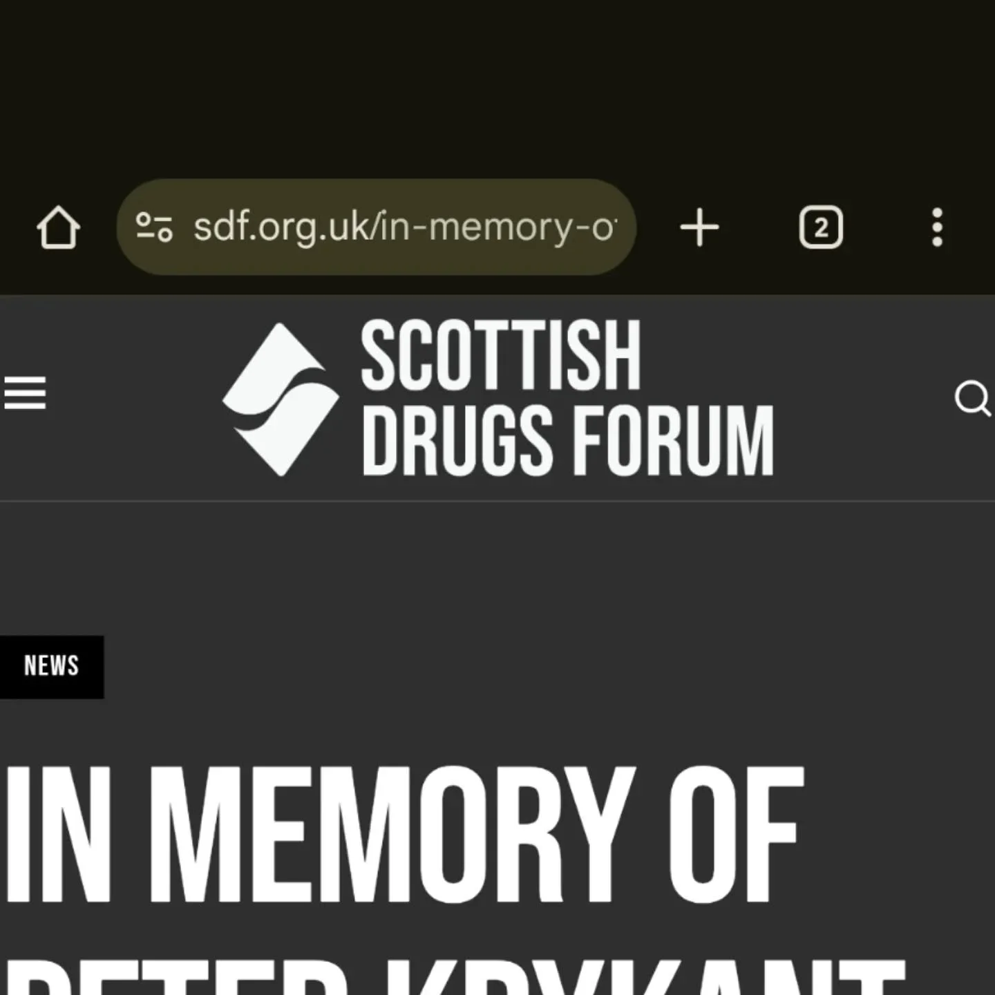 We join the international harm reduction community in mourning Peter Krykant. Only a few of us ever got to meet him in person, but we all knew him to be a passionate, generous person. In fact, in the few days before Peter passed, he arranged for our 