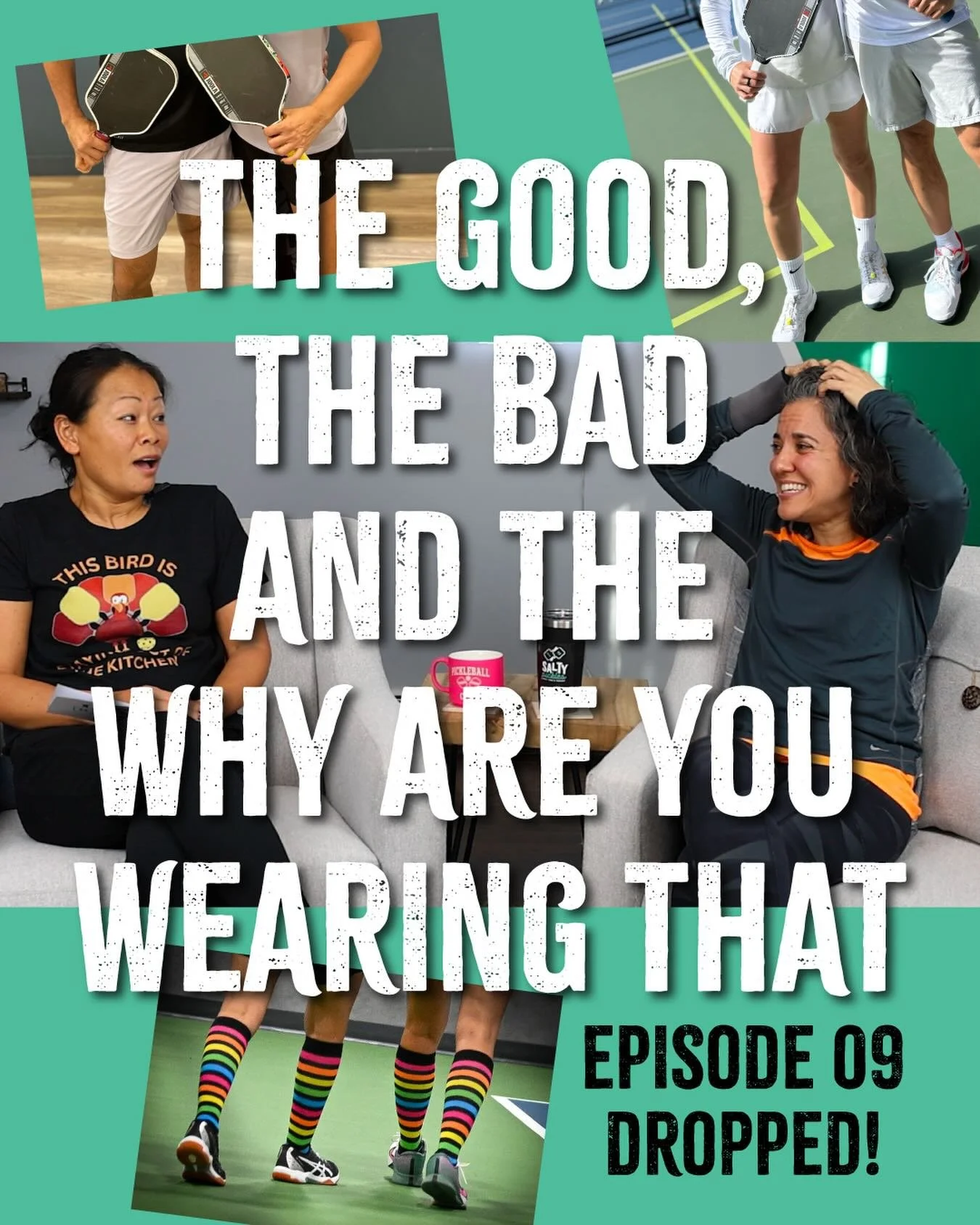 This episode starts with us saying you&rsquo;re about to get fashion advice from the least fashionable people on the pickleball court 😂👚 That alone should be reason enough to check out Episode 09! Get it while it&rsquo;s hot 🔥 From socks to gloves