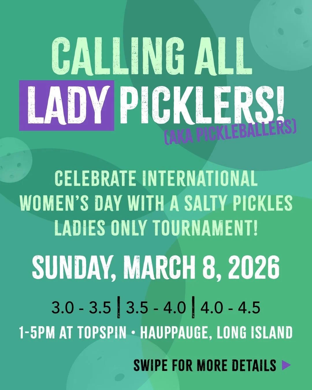 Ok ok, we know&hellip; we said we weren&rsquo;t getting into the tournament game 😅 but this one felt too fun (and too good) not to do.

Yes, it&rsquo;s early. And yes, that&rsquo;s on purpose! Pickleball tournaments are popping up every single weeke