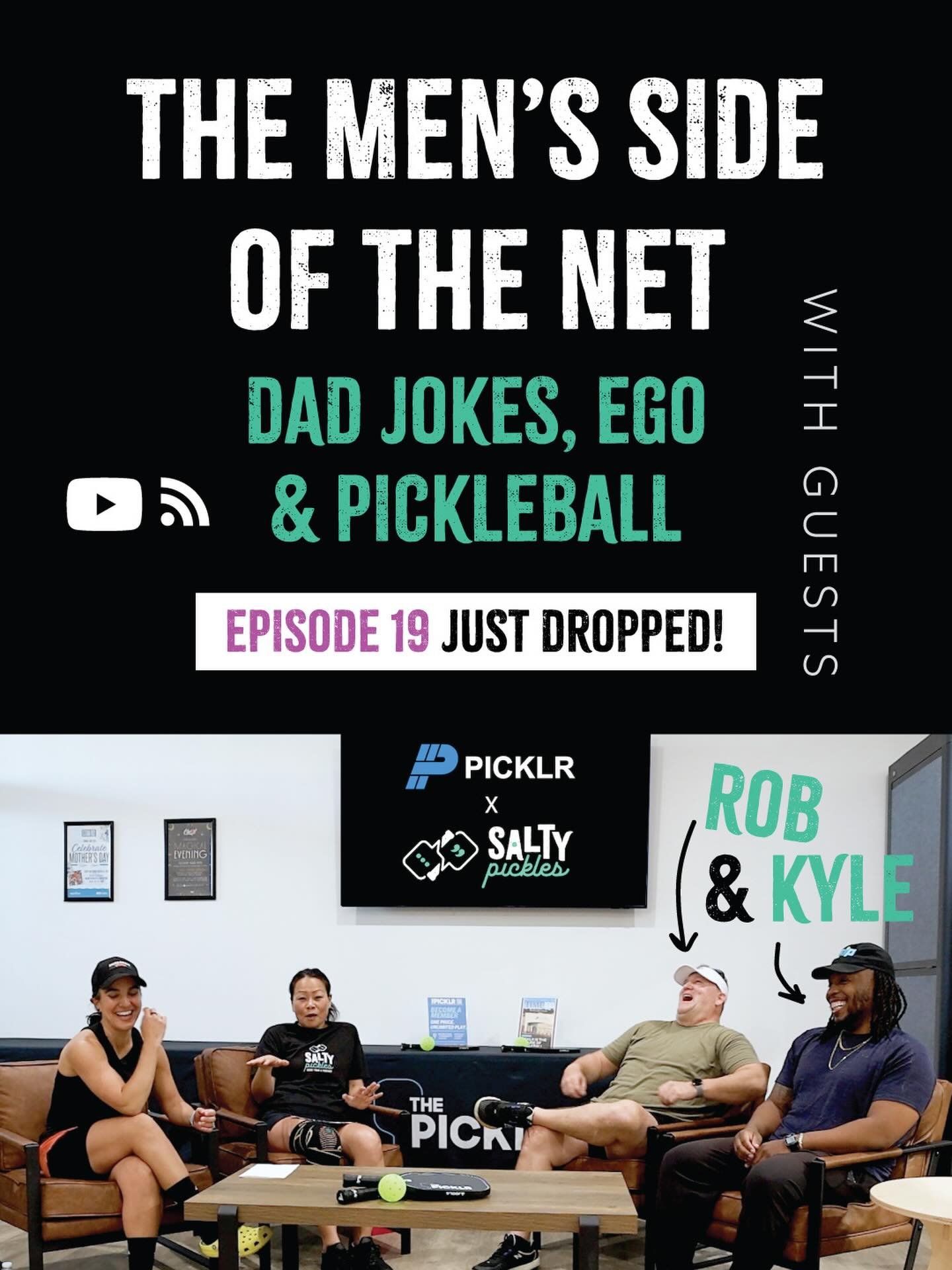 Two Salty Pickles + Two Men = Mixed Talk, Dad Jokes Included!

Big thanks to The Picklr for hosting us on court and making this episode happen. And shoutout to Kyle Watts and Rob Sarraga for joining us on the courts and jumping on the pod with us.

E
