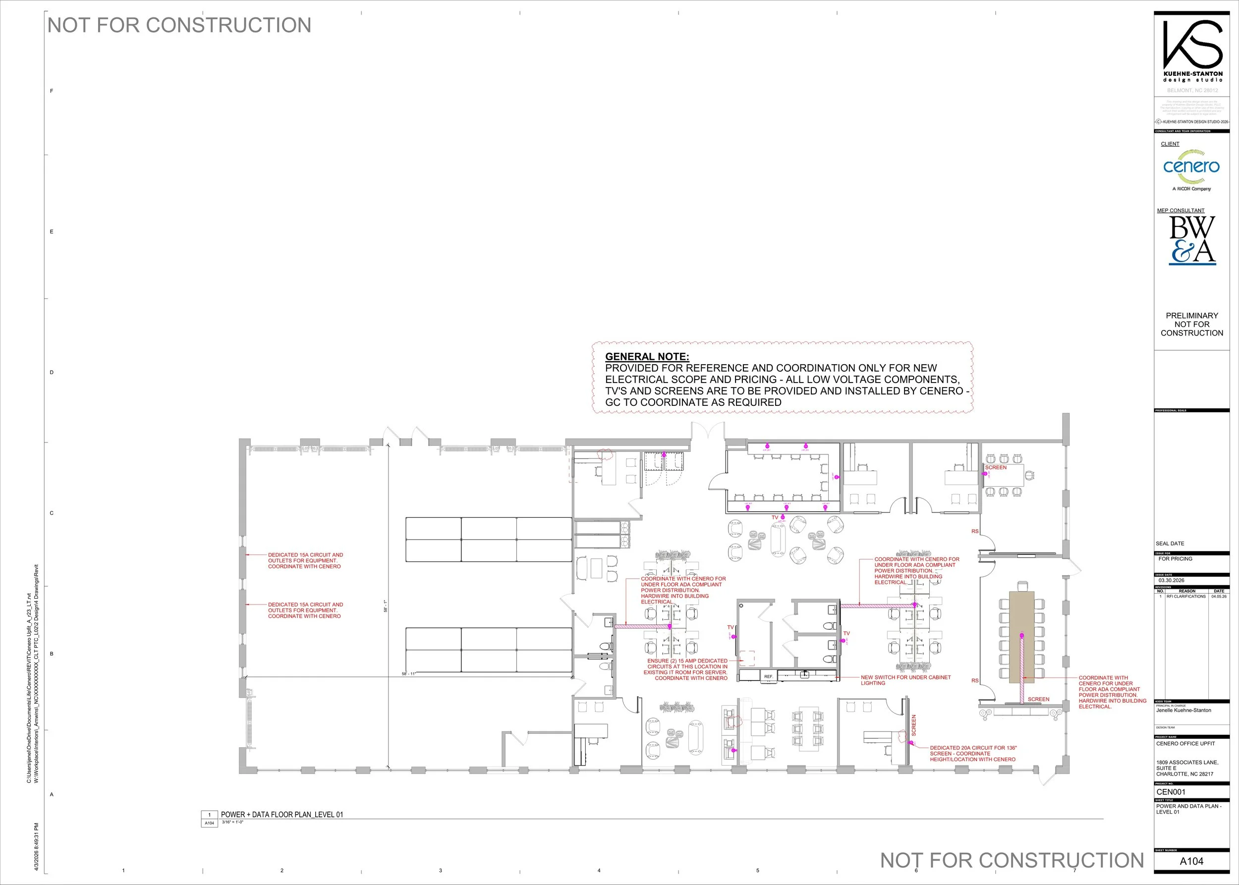 Pricing | Power, Data + Furniture