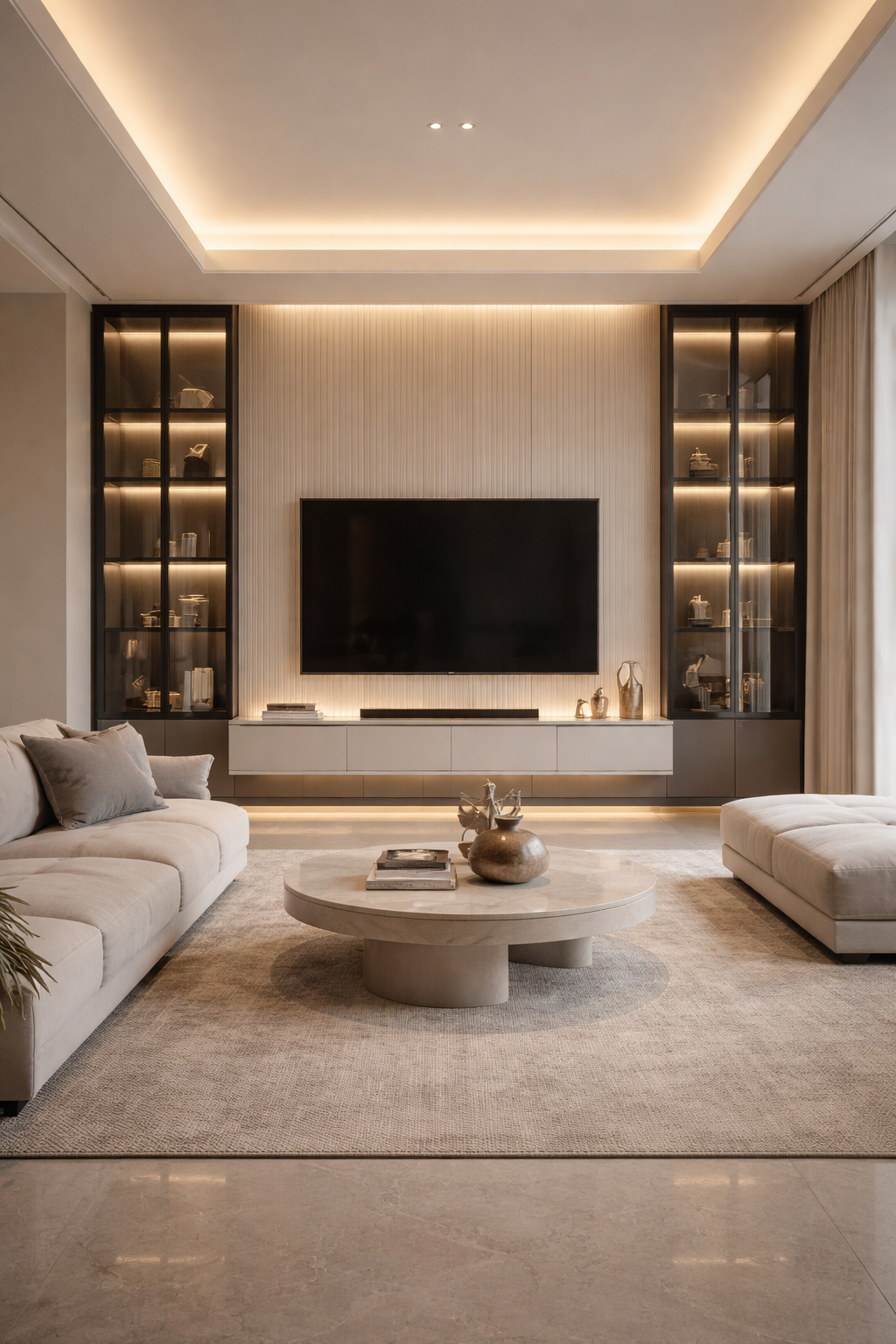 TV Unit and Glass Shelves