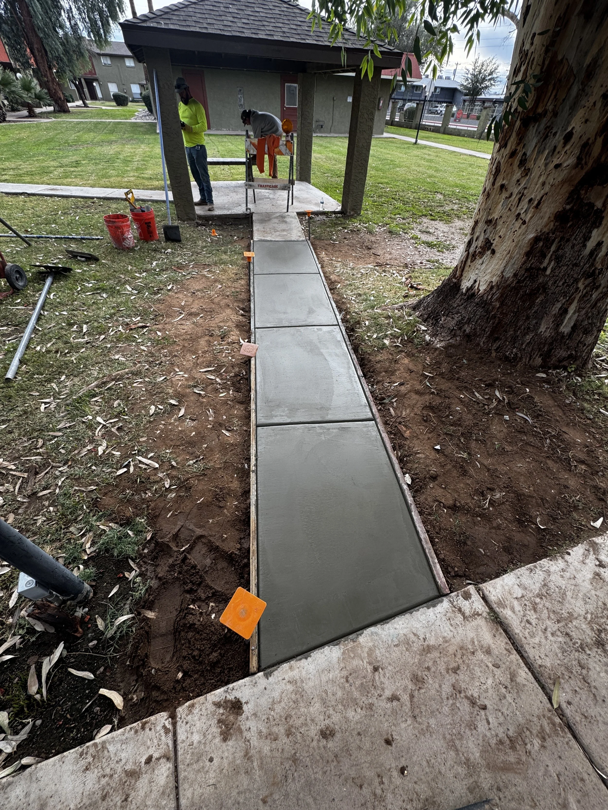 Sidewalk slabs and Additions 