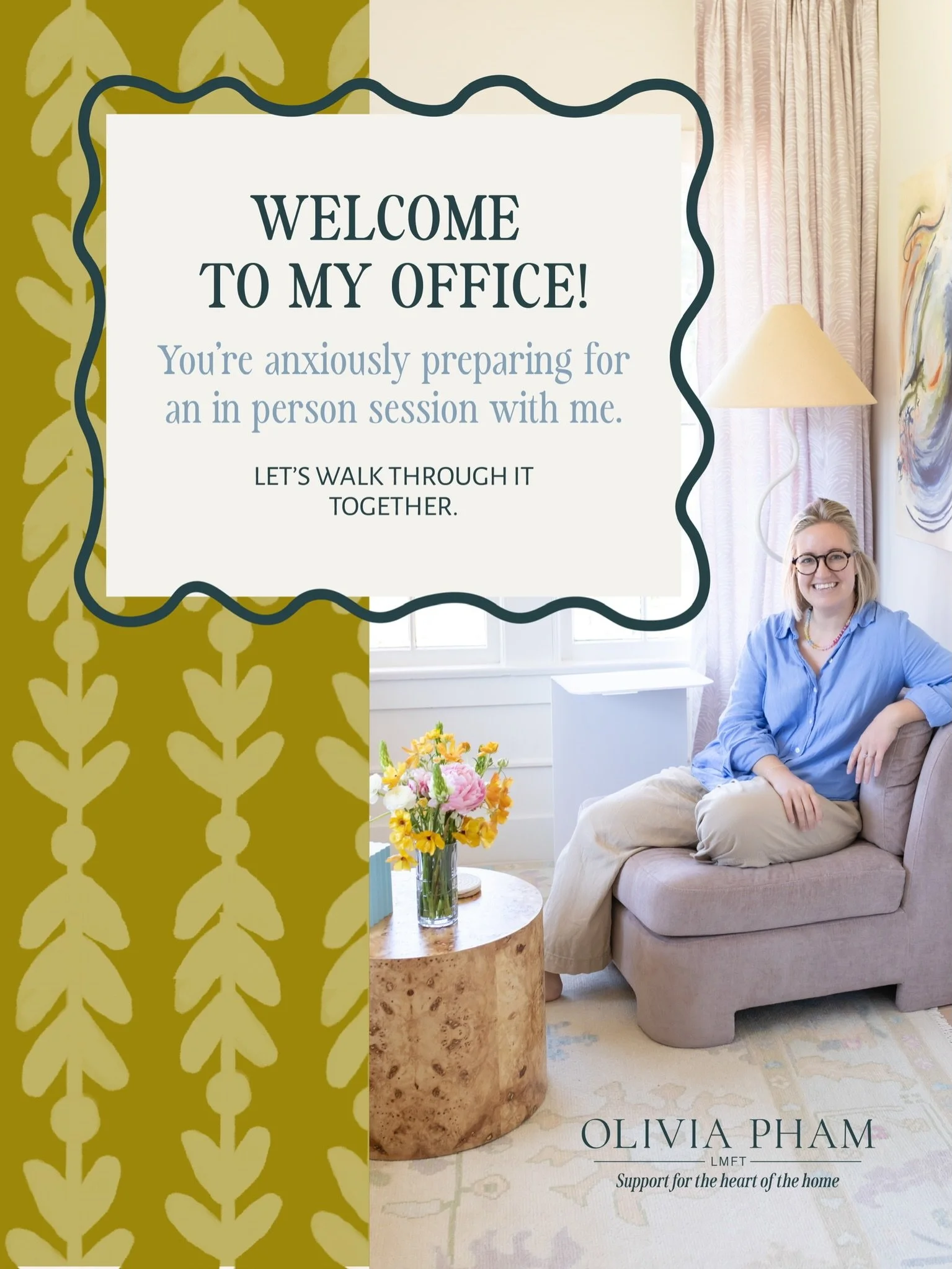 Yay!! You&rsquo;re coming in person. I&rsquo;m so excited to see you IRL! 🤗
And, I get it. There can be just a bit of nerves when you&rsquo;re going somewhere new. 

I thought I could walk you through what it&rsquo;s like to come to my office! 

Fir