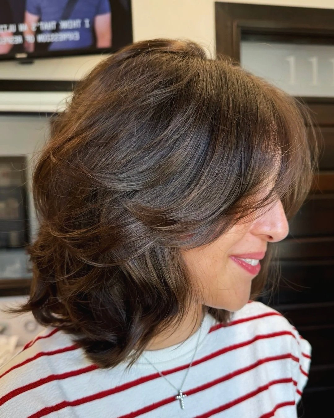 Straight haircut