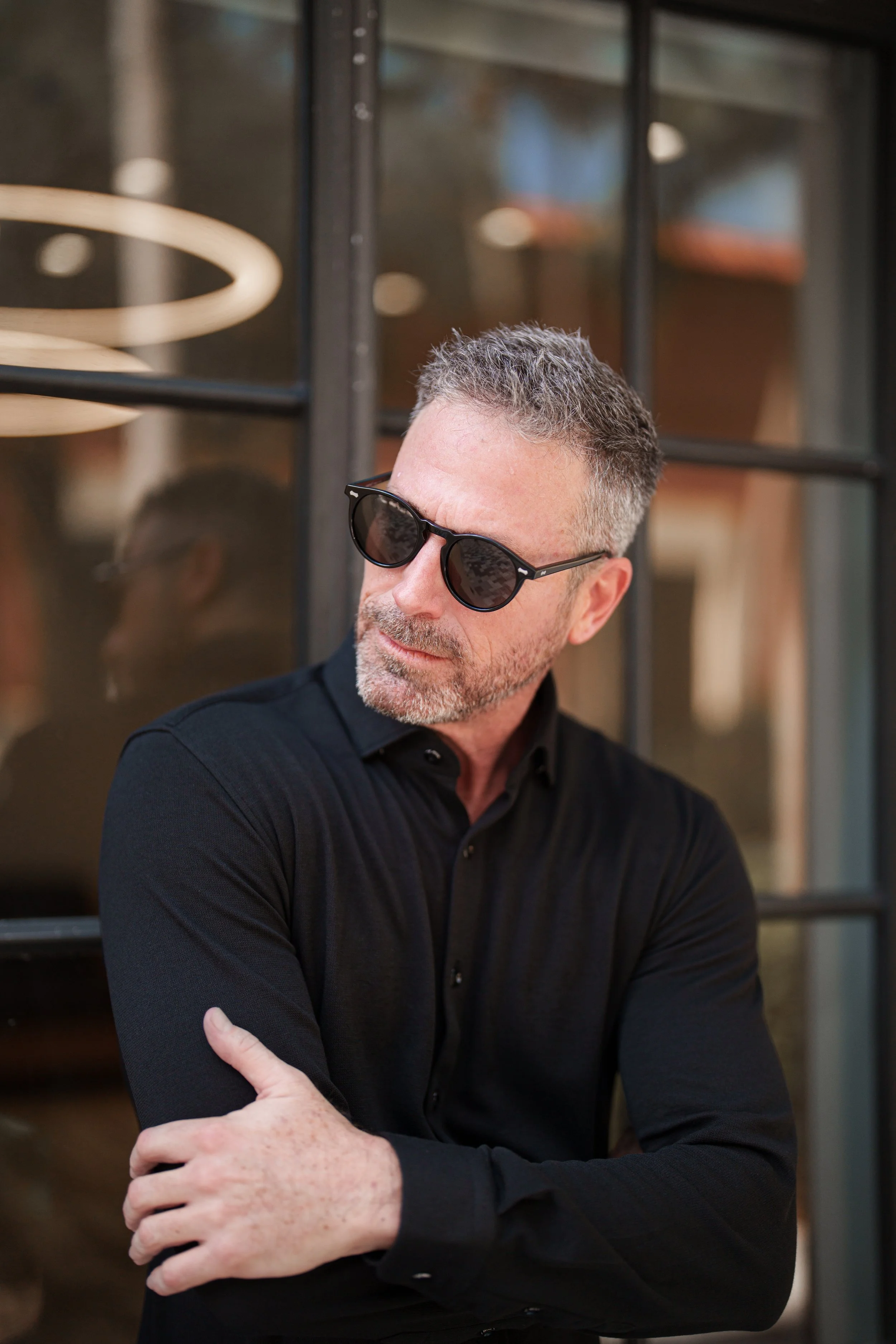 Male model showcasing menswear in branded content shoot