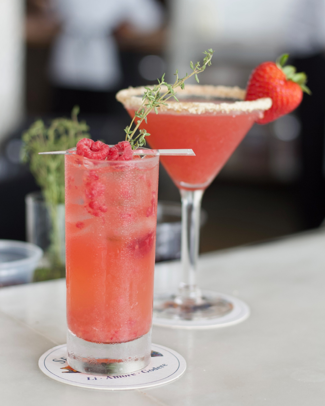 Craft cocktail close-up for Clearwater Florida restaurant