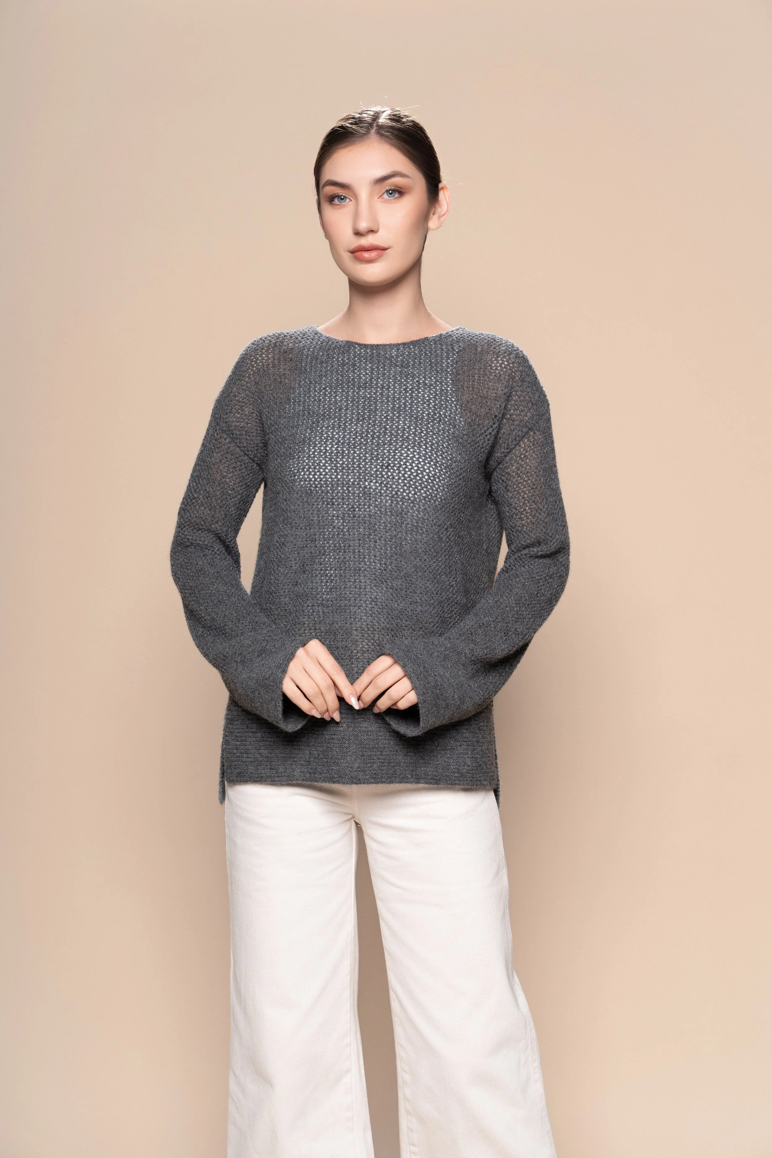 Alpaca openworl knit sweater