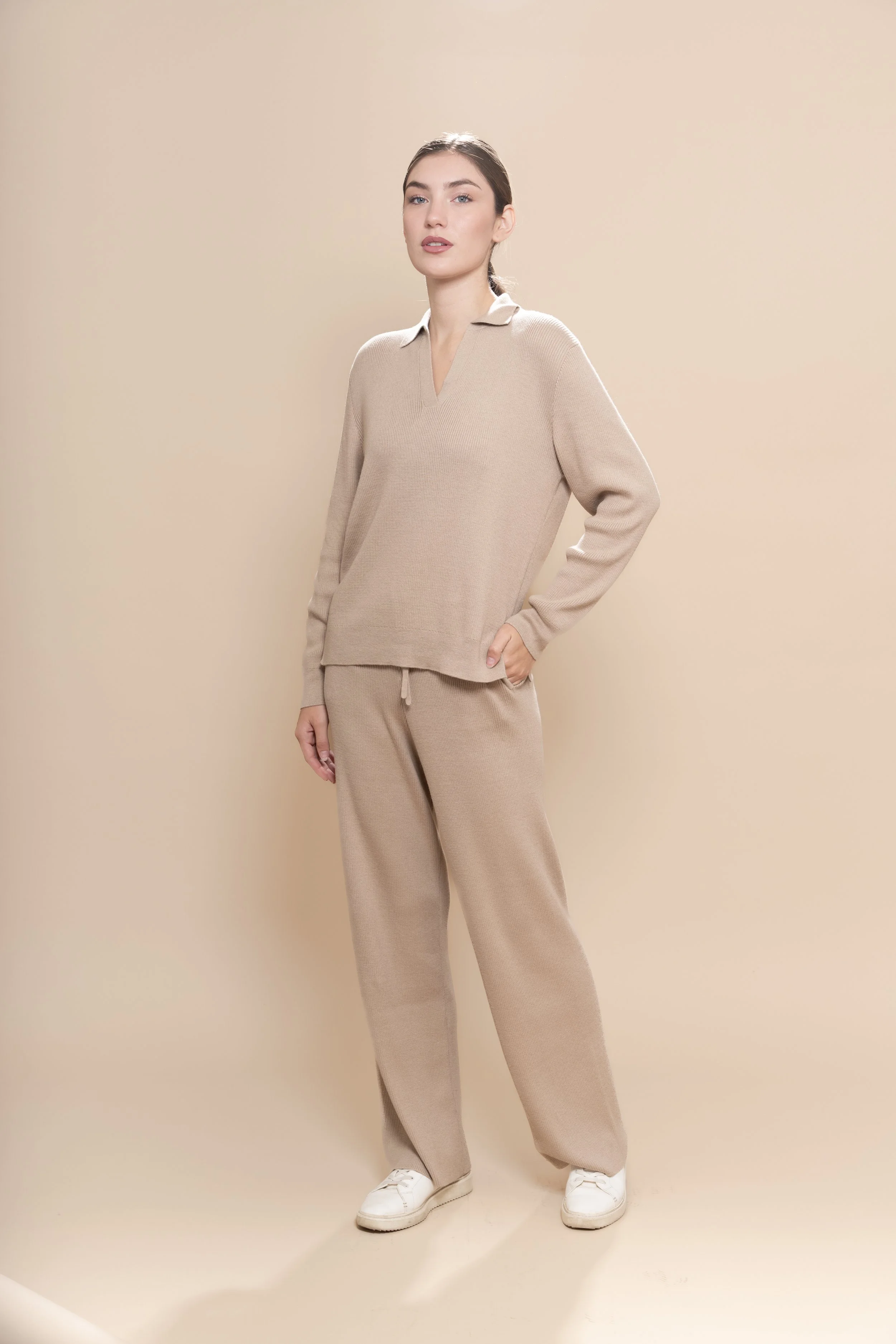 Ladies’ ribbed loungewear set Up Down