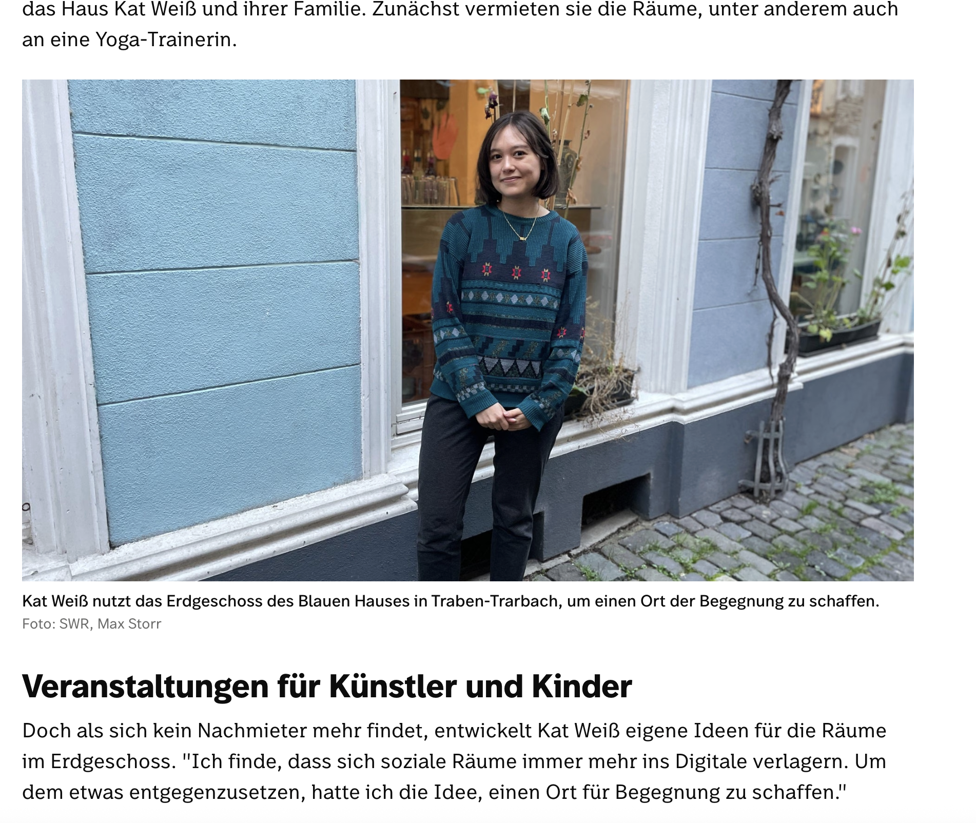 DAS BLAUE HAUS bei SWR Aktuell! Beitrag zum Tag der Freiwilligen