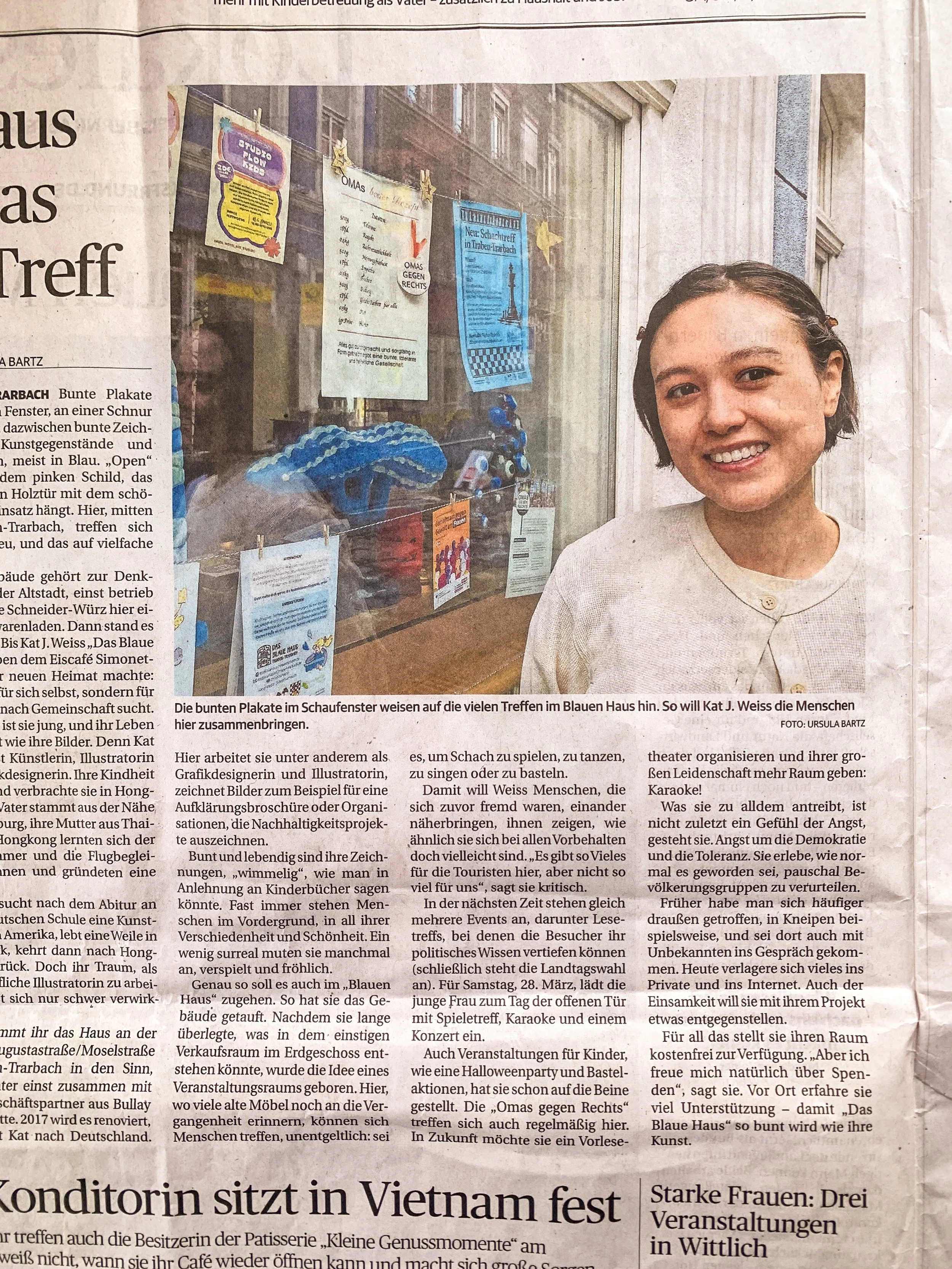 DAS BLAUE HAUS im Trierischen Volksfreund!