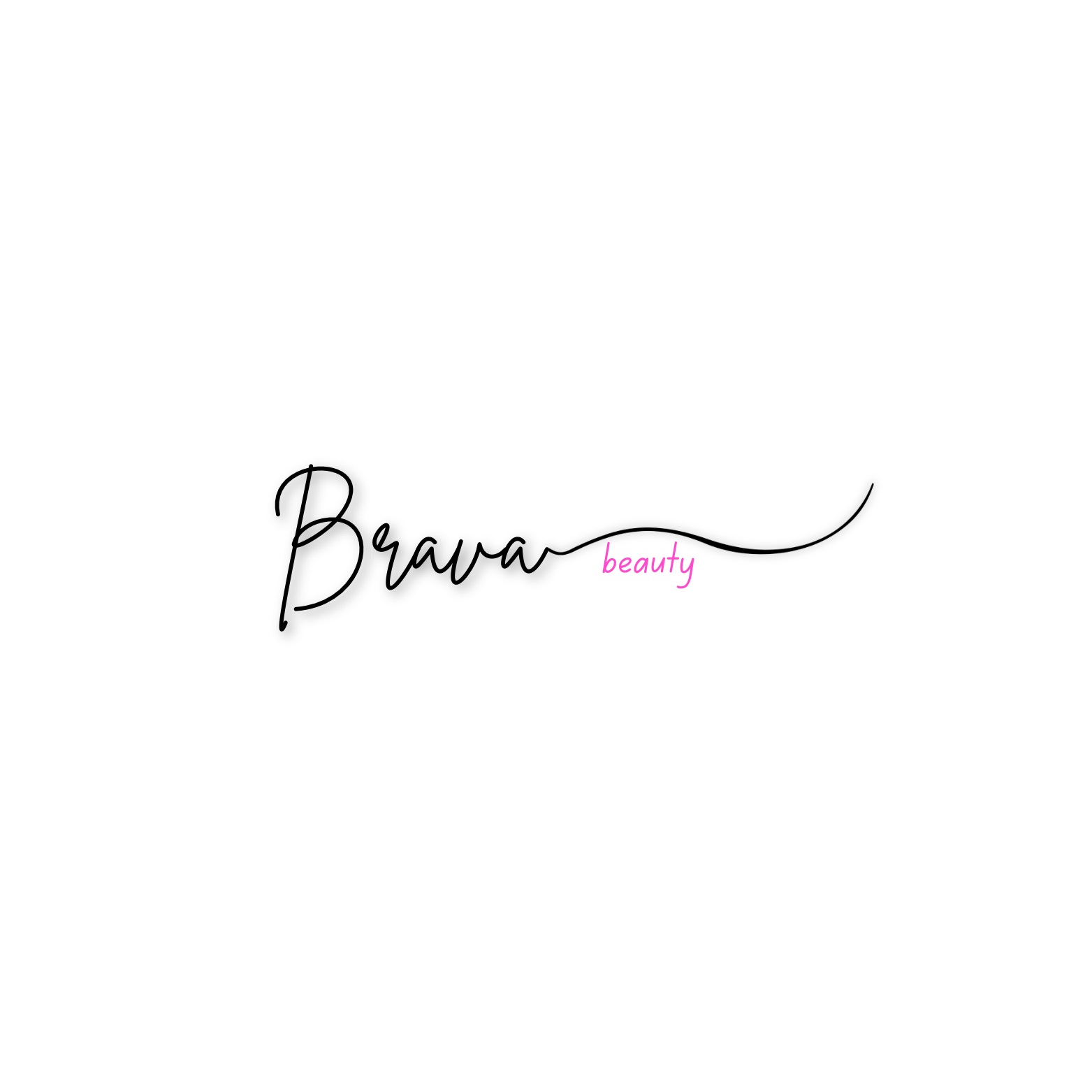 Illustration of a robot with pink accents standing in front of a black background.