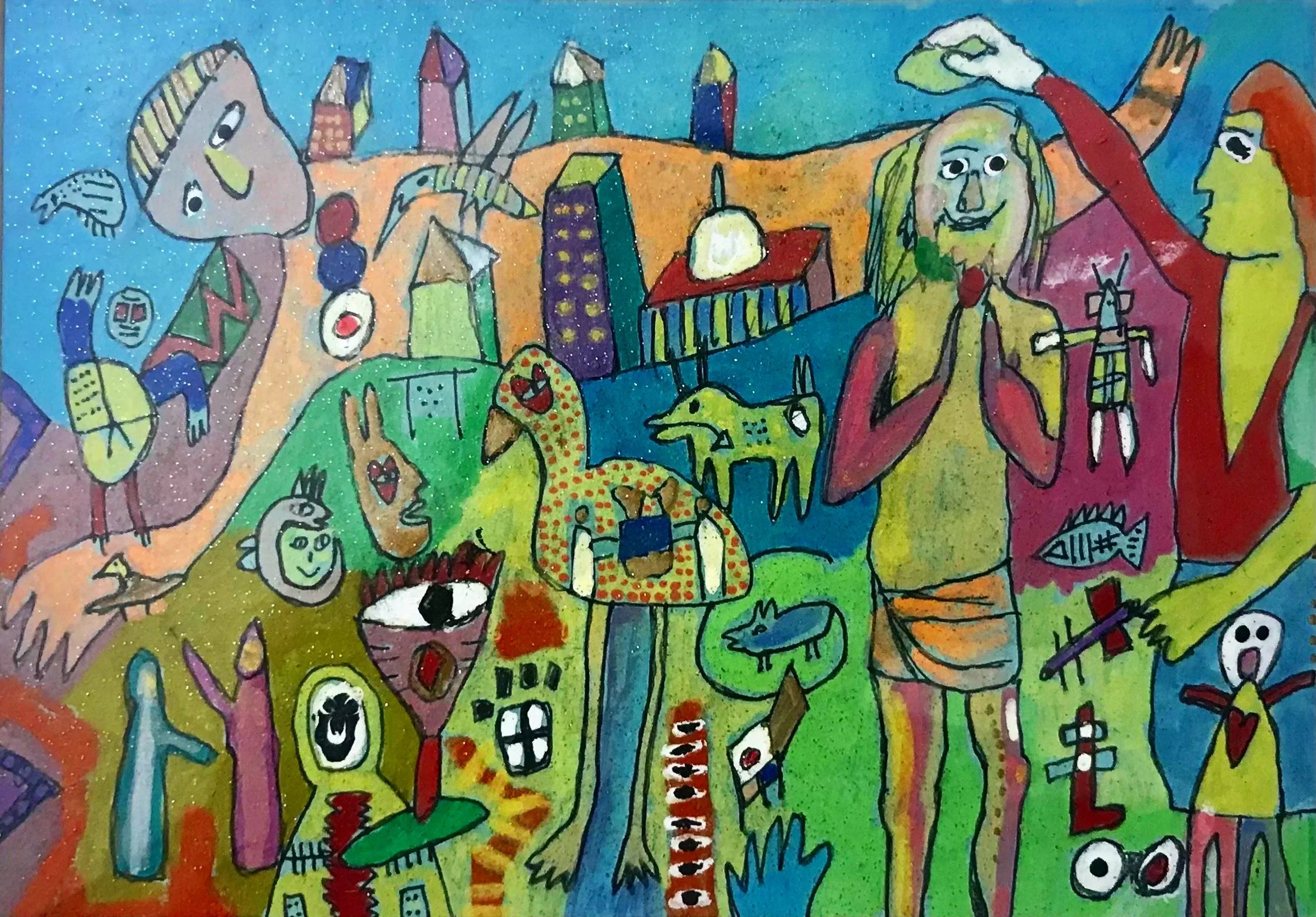 Baptism, 2025 - 8 x 10 inches. Framed : 160$