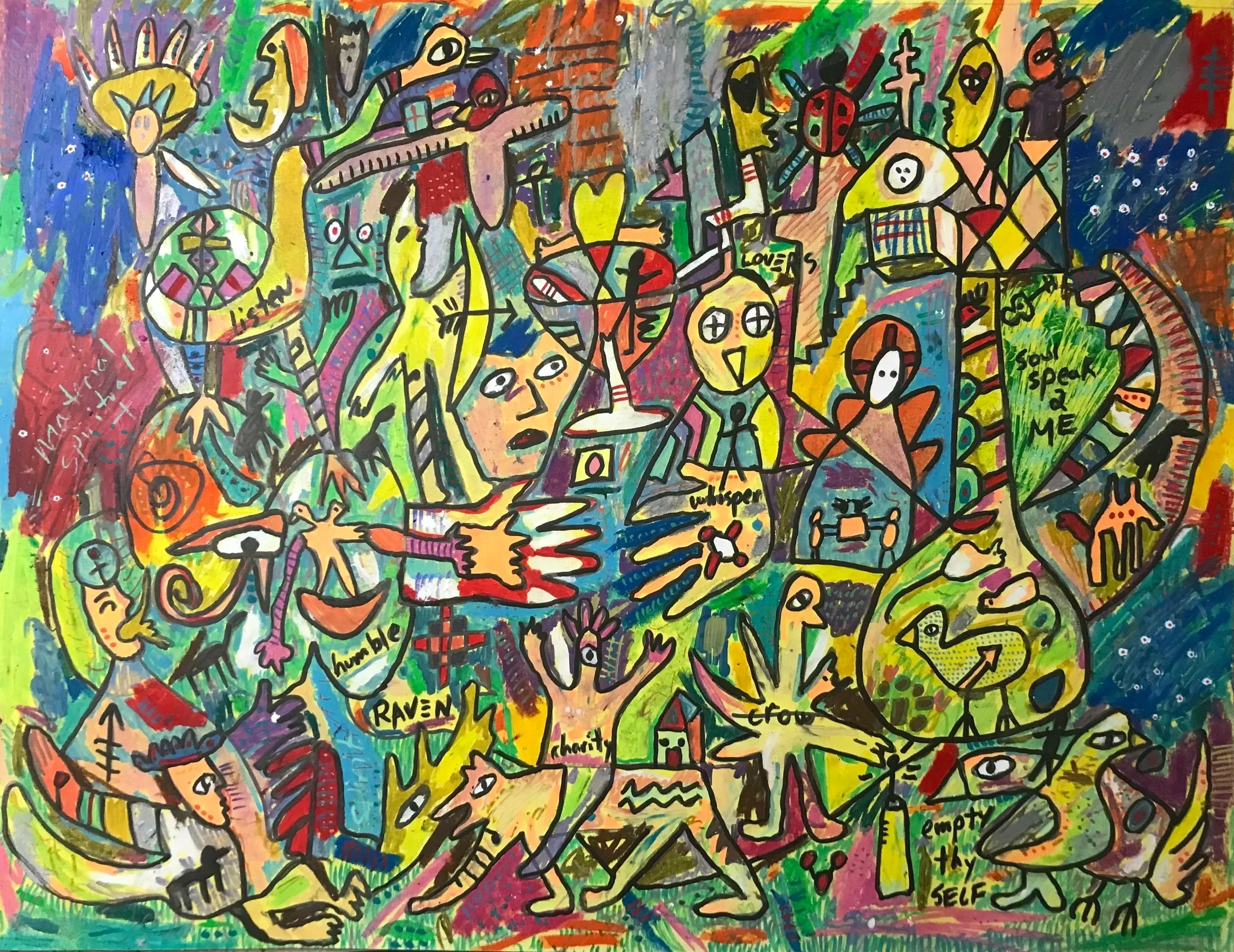 Underground, 2025-  23 x 29 inches. Framed : 220$