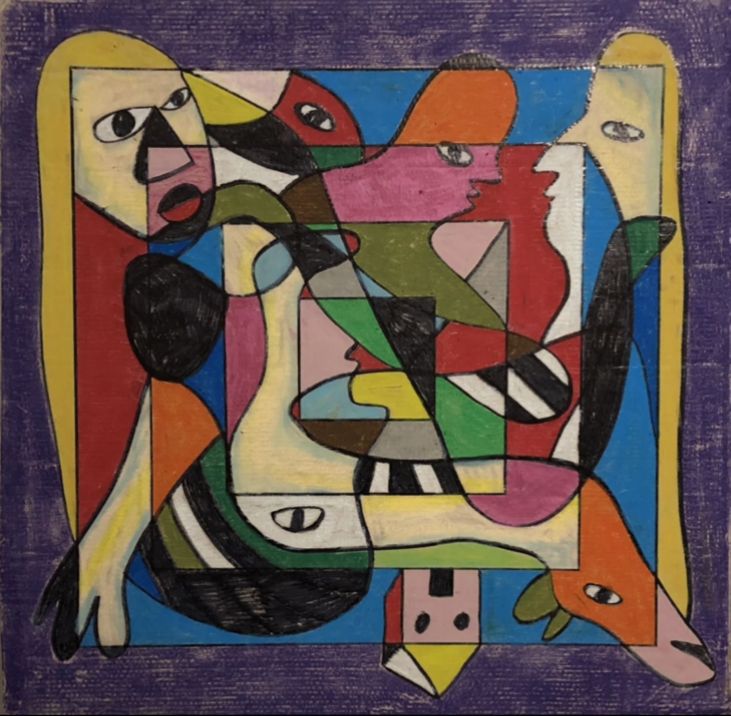 Homesick / lovesick, 2024 - 37 x 37 inches. 150$