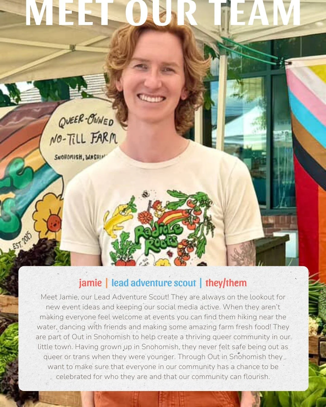 🌟 Meet the Team! 🌟

Join us in welcoming another amazing member of our team! 💖 They are always on the lookout for new event ideas and bring acceptance, humor and joy to everything they do.

When Jamie&rsquo;s not working with us, they loves hiking