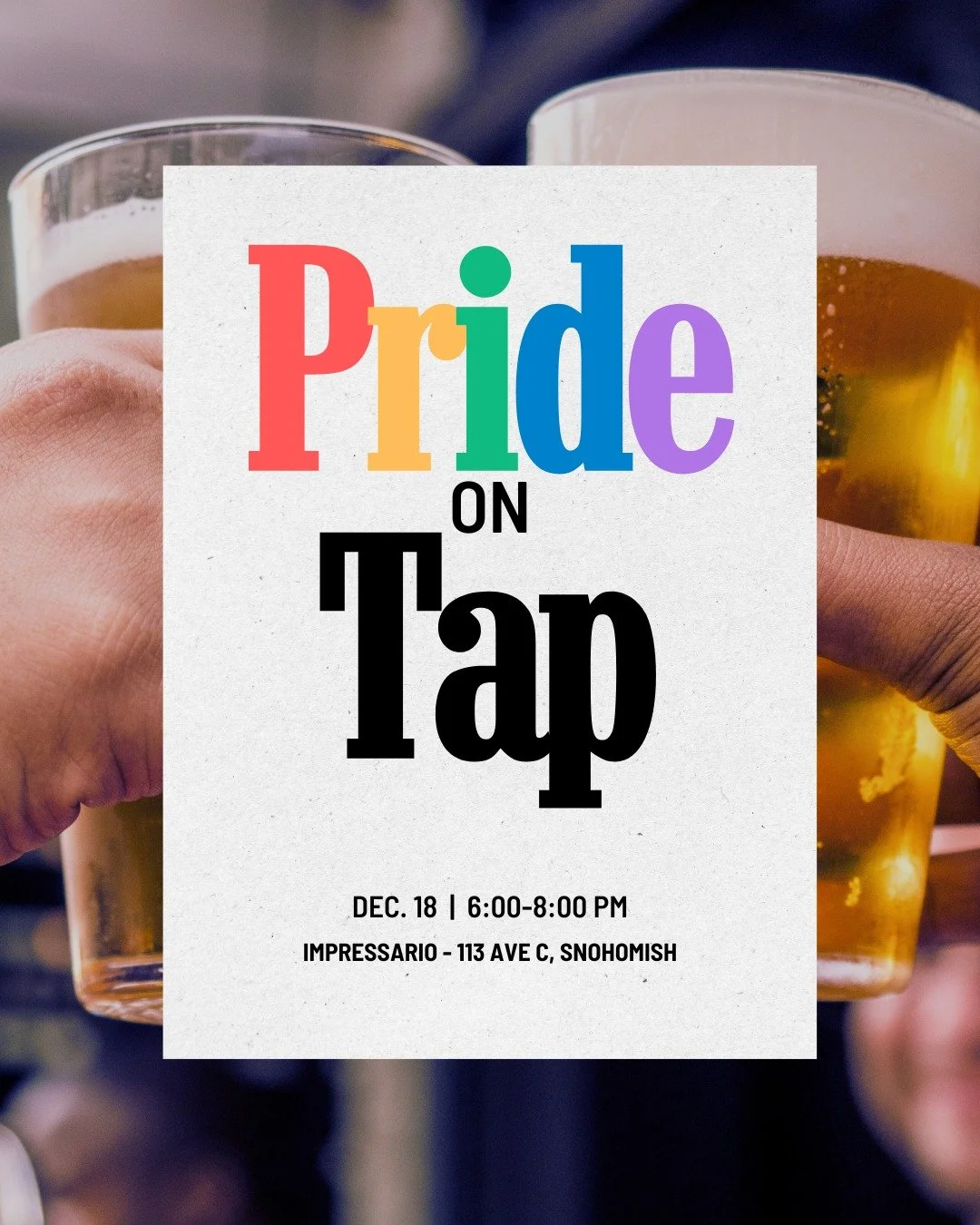 Join us Thursday for our final Pride on Tap of the year! We&rsquo;ll be meeting at Impressario on Dec. 18 at 6 PM to celebrate community, connection, and all the amazing moments of 2025. 💛

Come for the drinks, stay for the laughs, and connect with 