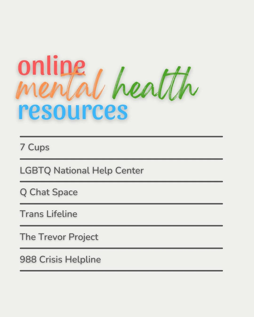 The holiday season can feel overwhelming. If you need a safe space to talk, reflect, or get guidance, there are online mental health resources specifically for LGBTQ+ people that you can access from home or wherever you are.

Self-care matters&mdash;