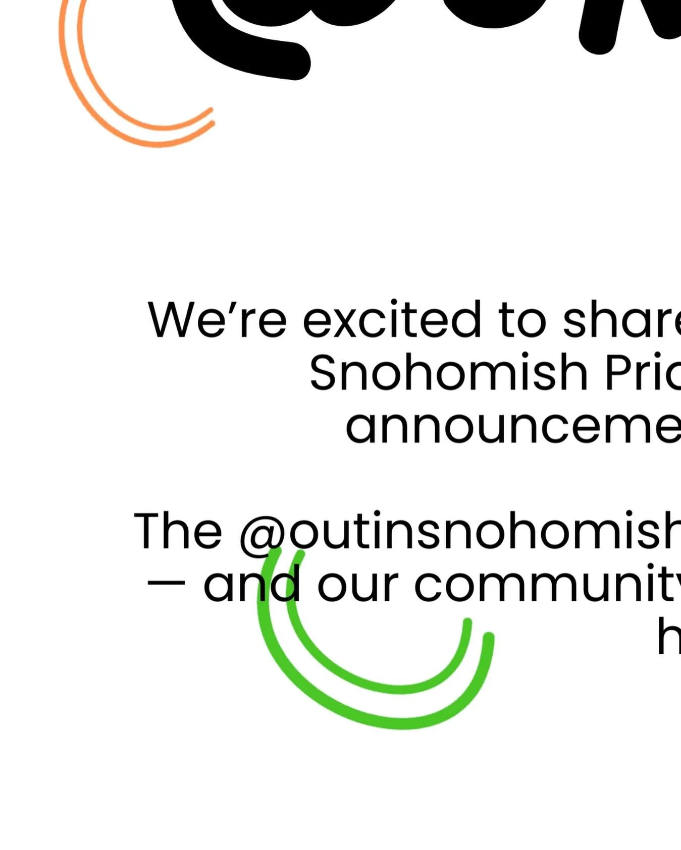 We&rsquo;ve got an update to share ✨

Out in Snohomish is now managing Snohomish Pride! To keep everything in one place, all future updates will live on @snohopride.

The @outinsnohomish account won&rsquo;t be updated moving forward, but our work is 