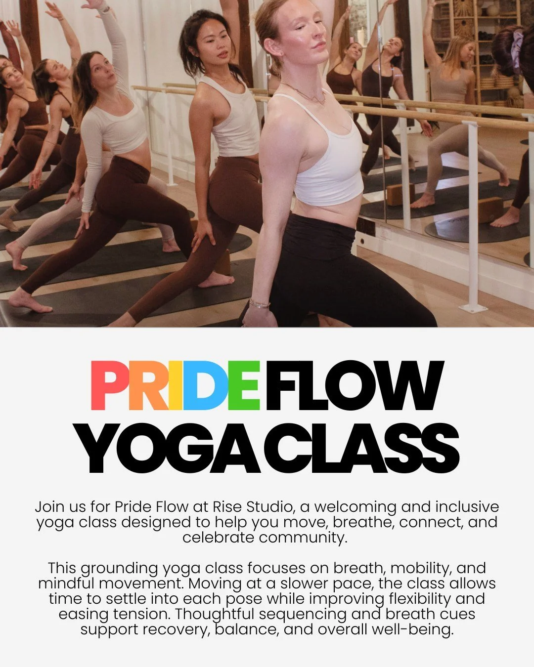 🌈🧘 Pride Flow Yoga is coming up on Saturday, June 20th at 12:30 PM!

Join us for a grounding yoga class focused on breath, mobility, and mindful movement in a welcoming and inclusive environment. Whether you're new to yoga or a longtime practitione