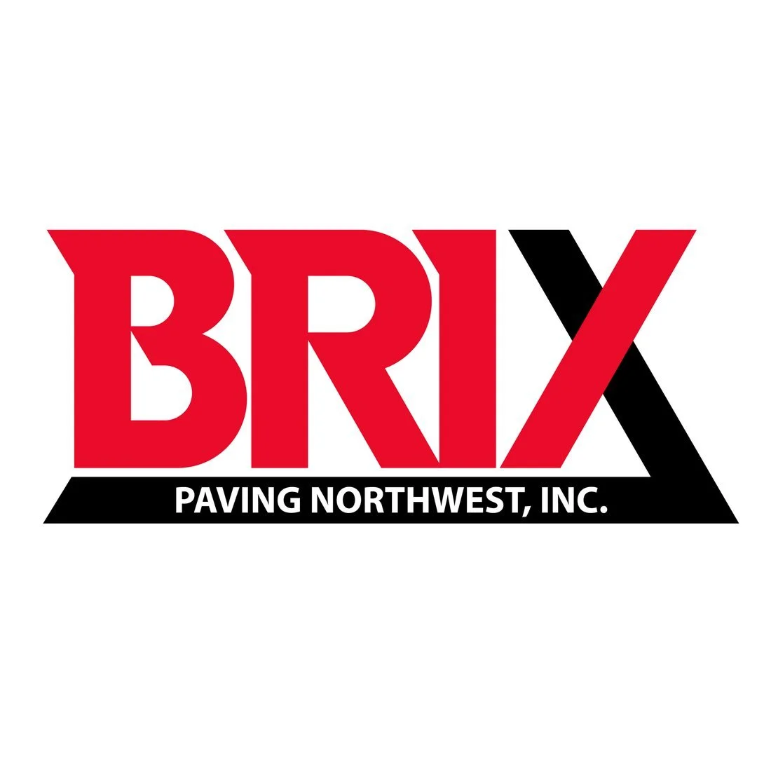 BRIX Paving Northwest, Inc. logo with red and black text on a white background.