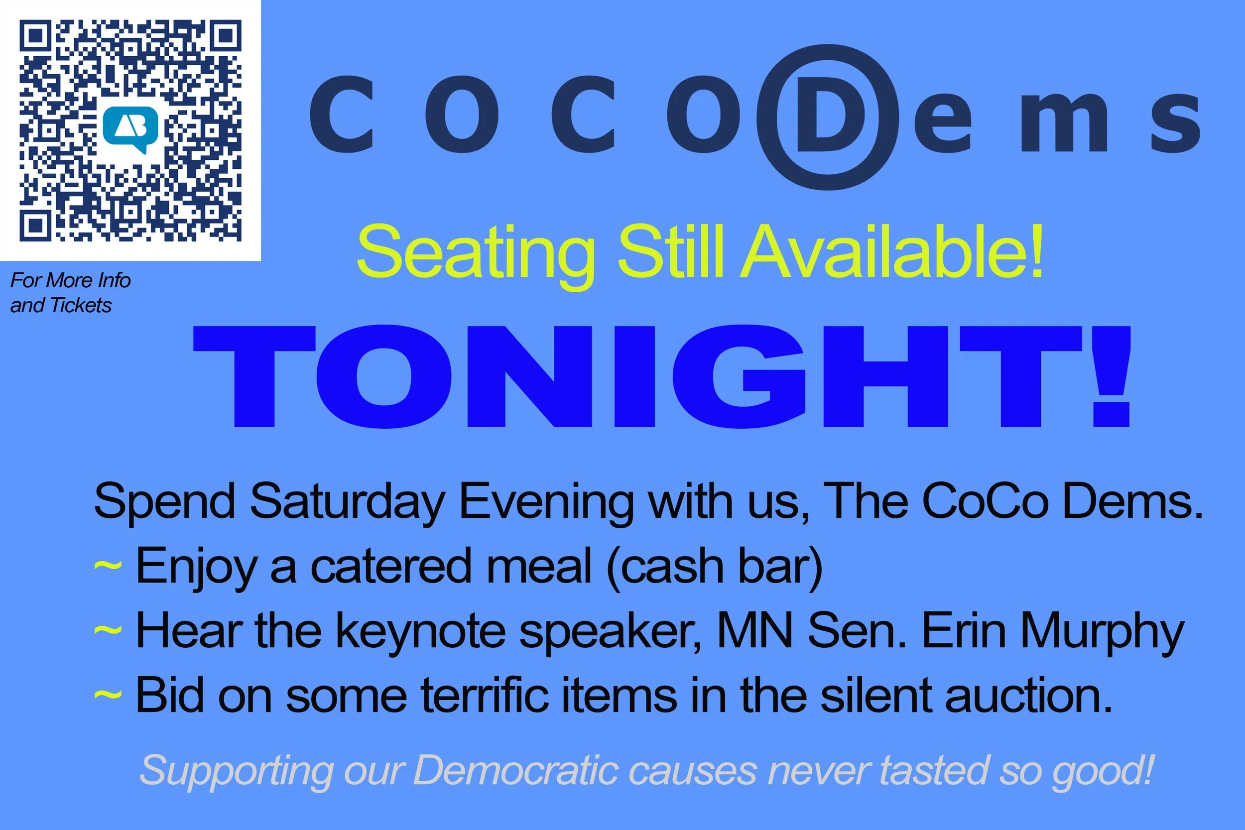 This Saturday, April 25 Come Join Us for the CoCo Dems Event of the Year!