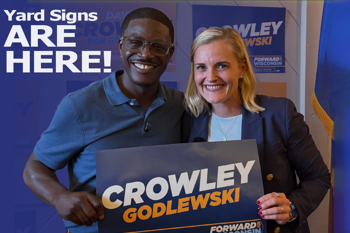 Crowley Yard Signs Available Now at CoCo Dems Office