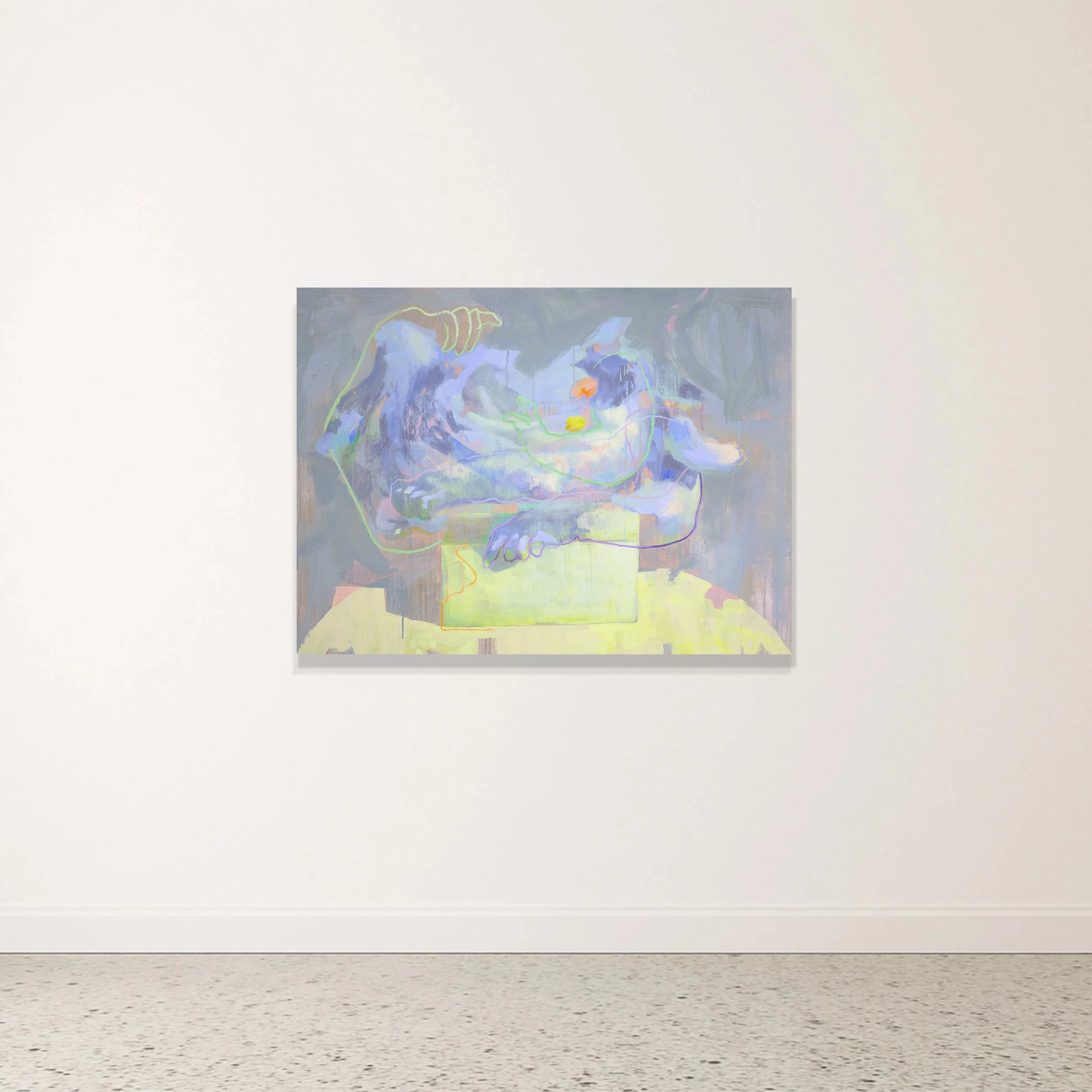 Sclocco_The Child in the Orchard_mix media on canvas_36x48_2026_wall.jpg