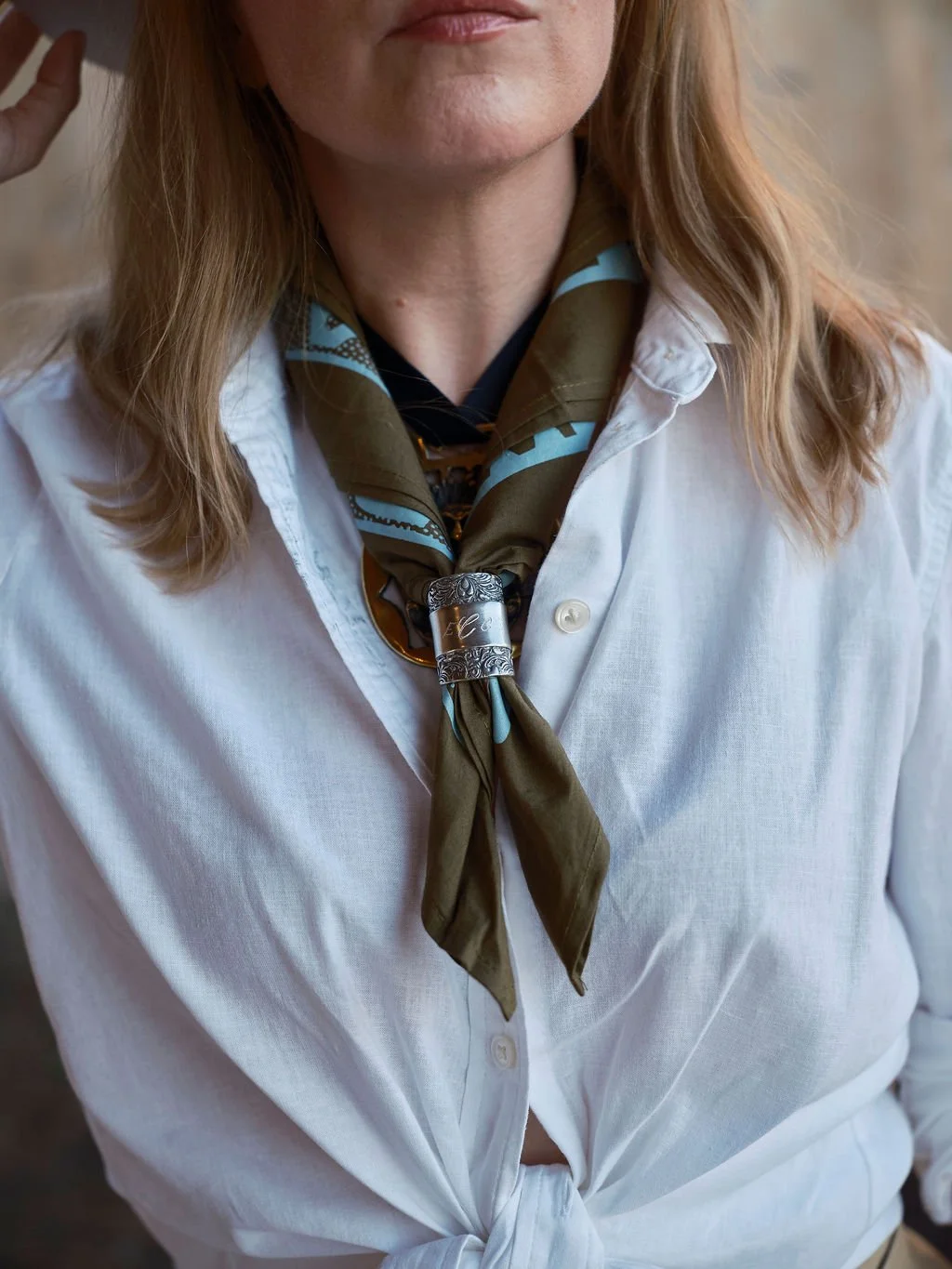 Craftsmanship and Quiet Luxury at Hideaway Round Top - Hand Engraved Bandana Sliders