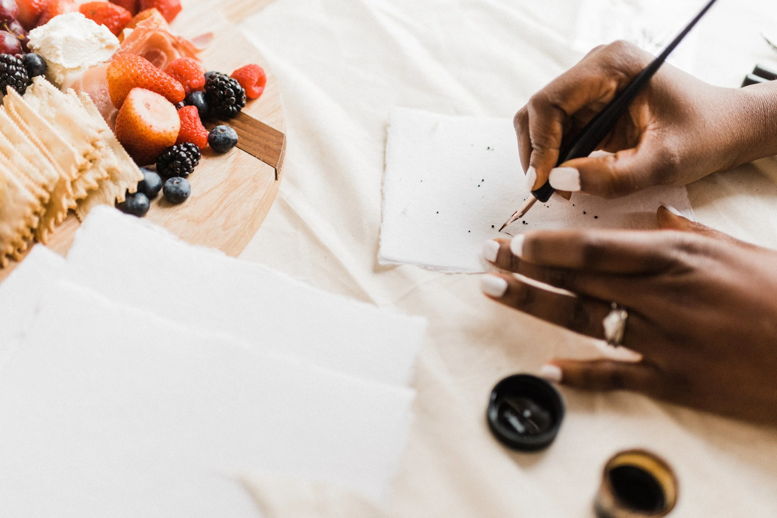 Mother's Day Pointed Pen Calligraphy Class at House of Margot Blair