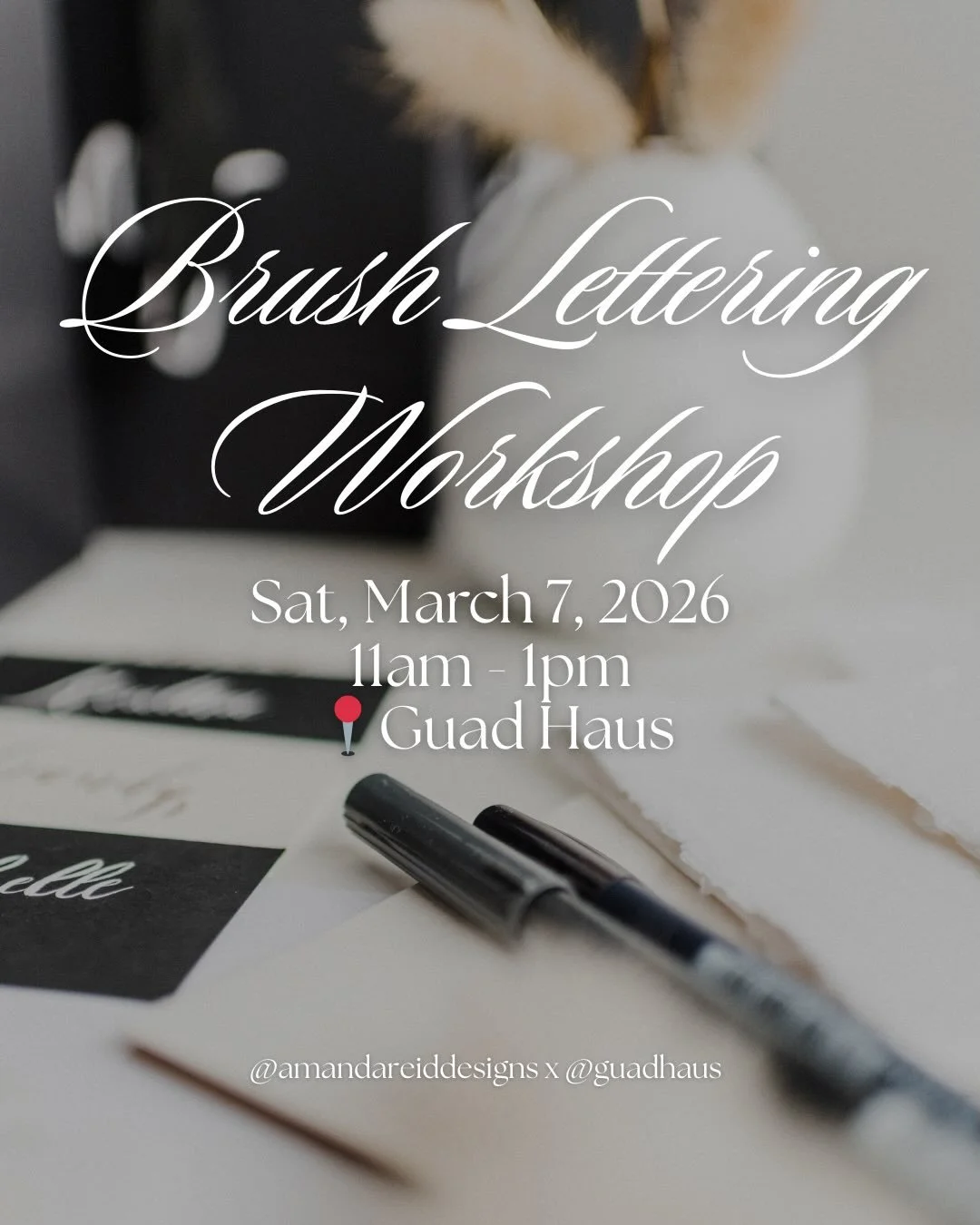 Learn Brush Lettering Calligraphy with @amandareiddesigns ✍🏾🖊️

Learn the basics of brush lettering modern calligraphy with Amanda Reid Designs in this live, interactive workshop for beginners! In this workshop experience you will be learning an in