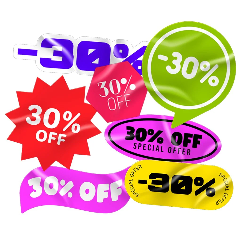 Cut-to-shape bespoke label and sticker printing