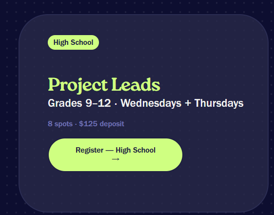 Porch Fest Registration (Incoming 9th-12th Graders)